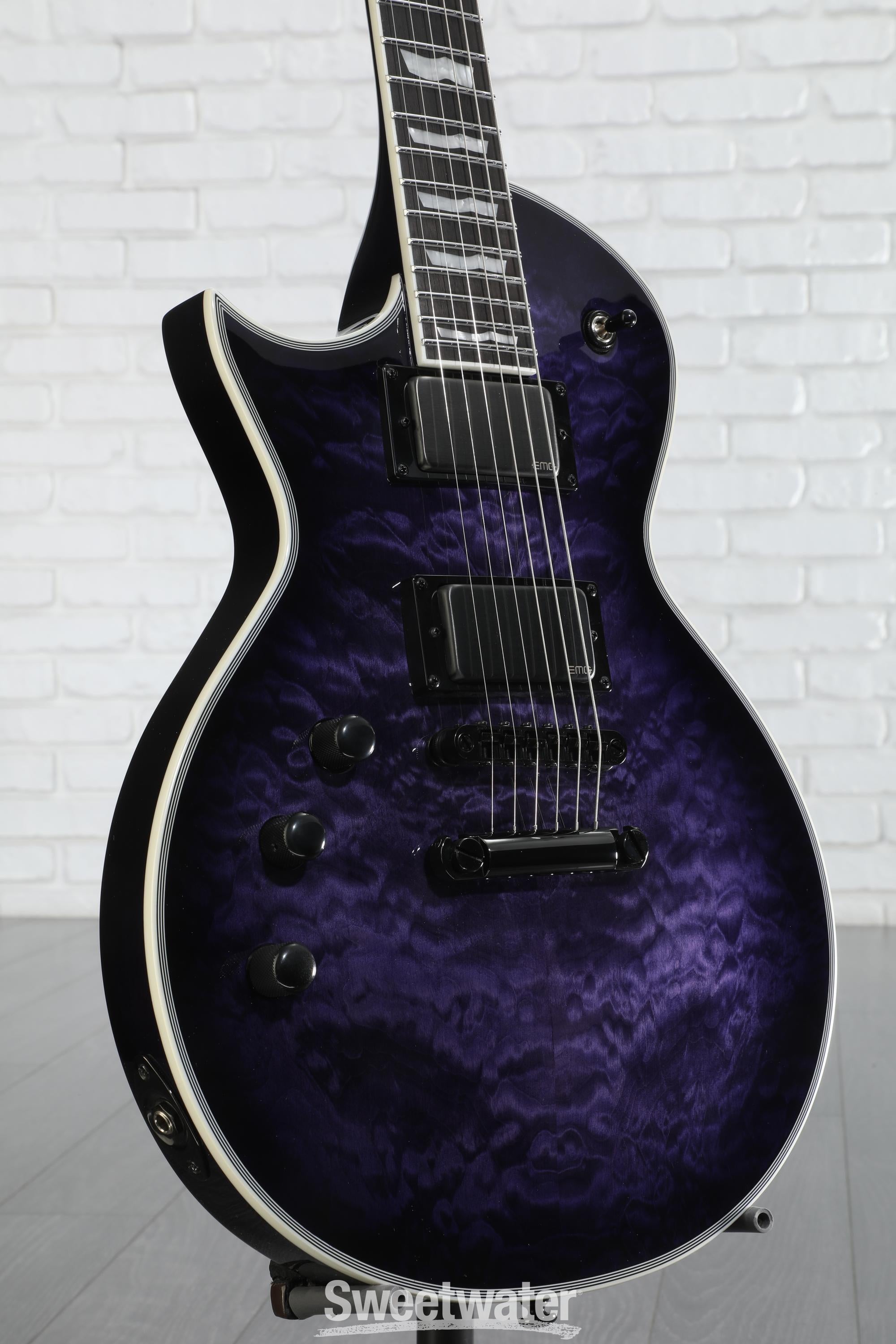 ESP LTD EC-1000 Left-handed Electric Guitar - See Thru Purple