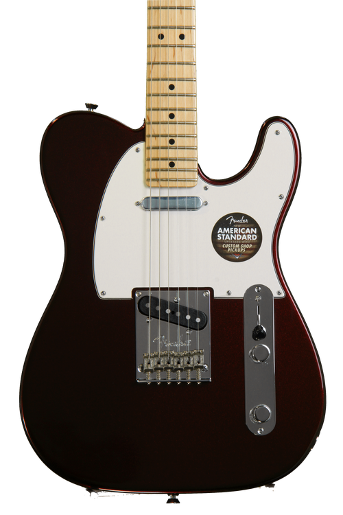 Fender American Standard Telecaster - Bordeaux Metallic, Maple Fingerboard  | Sweetwater