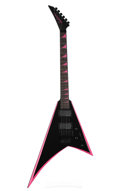 Jackson X Series Rhoads RRX24 - Black with Neon Pink Bevels