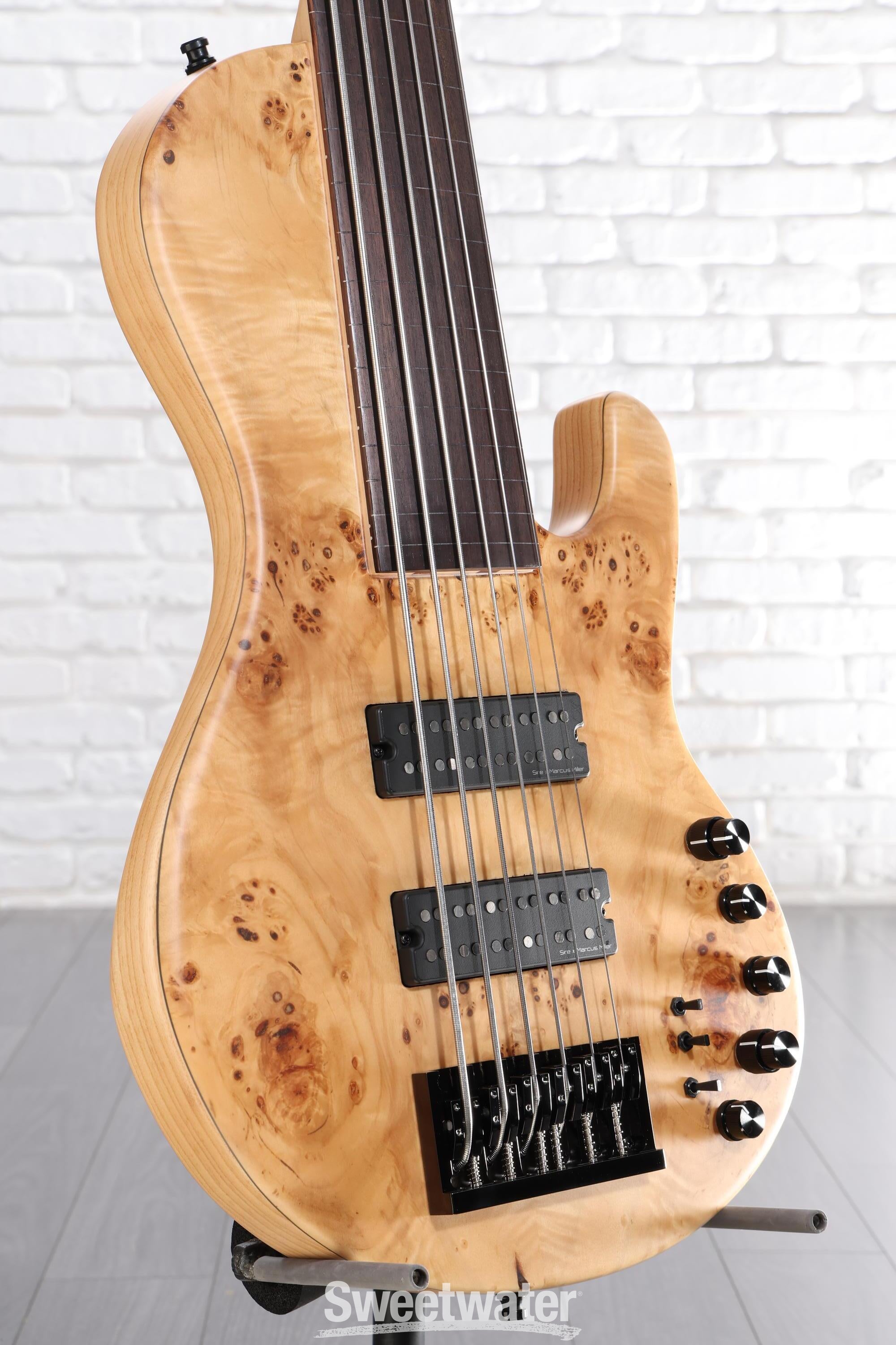 Photo of Sire Marcus Miller F10 Fretless 6-string Bass Guitar - Natural Satin