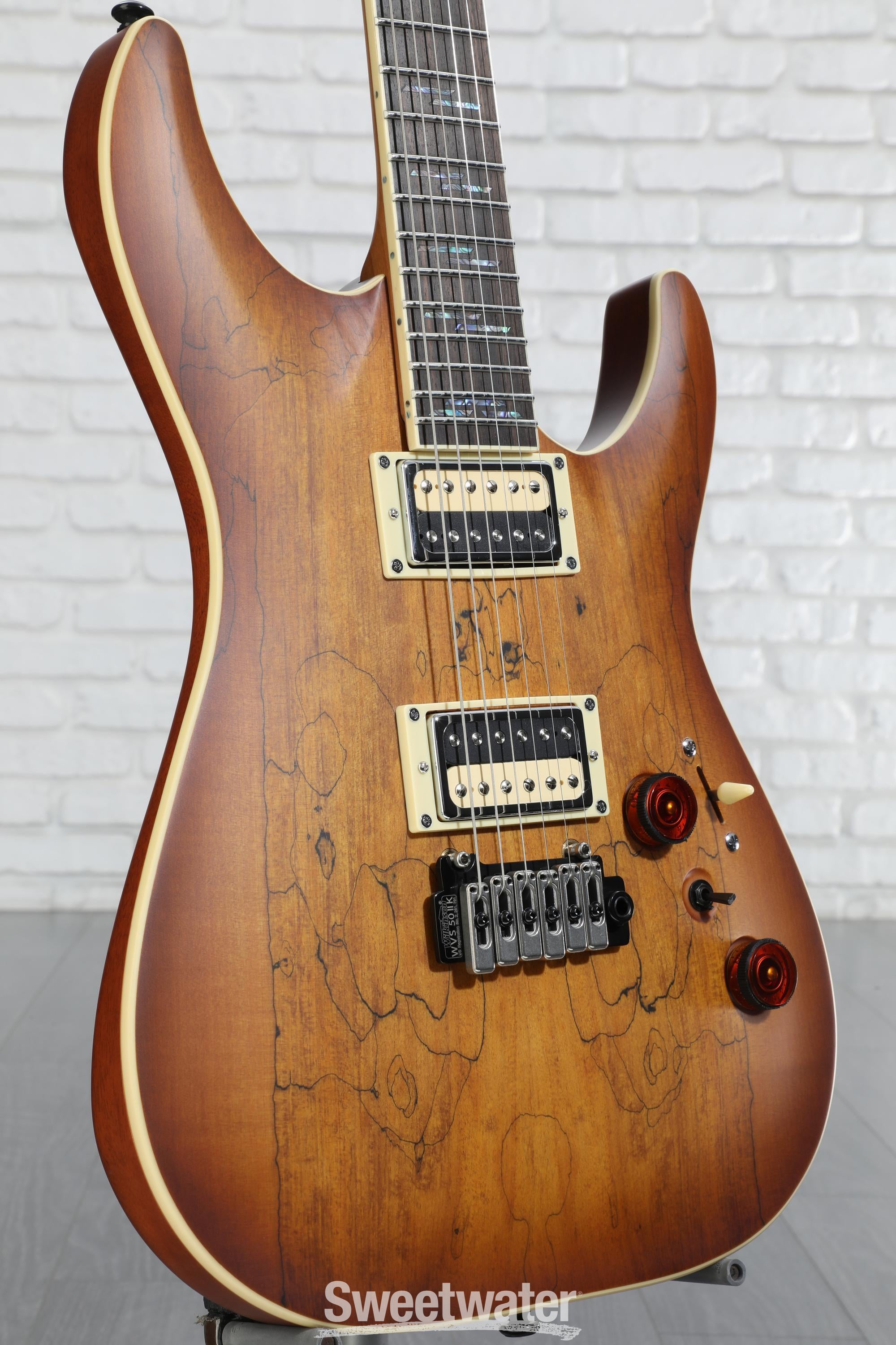 Schecter C-1 Exotic Spalted Maple Electric Guitar - Satin Natural