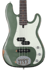 Photo of Lakland USA Classic 44-64 PJ Aged Bass Guitar - Sherwood Green - Sweetwater Exclusive