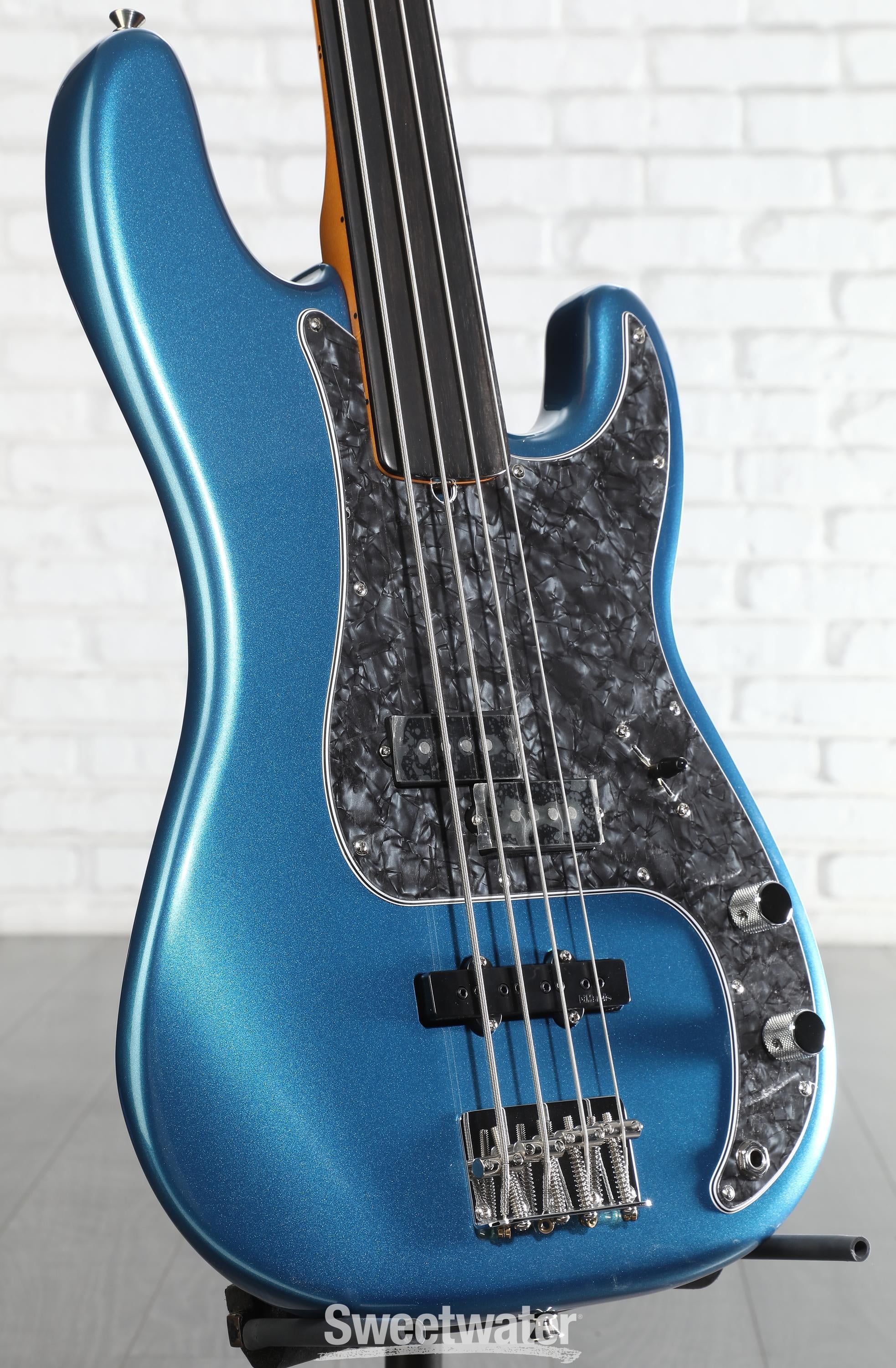 Photo of Fender Tony Franklin Fretless Precision Bass - Lake Placid Blue