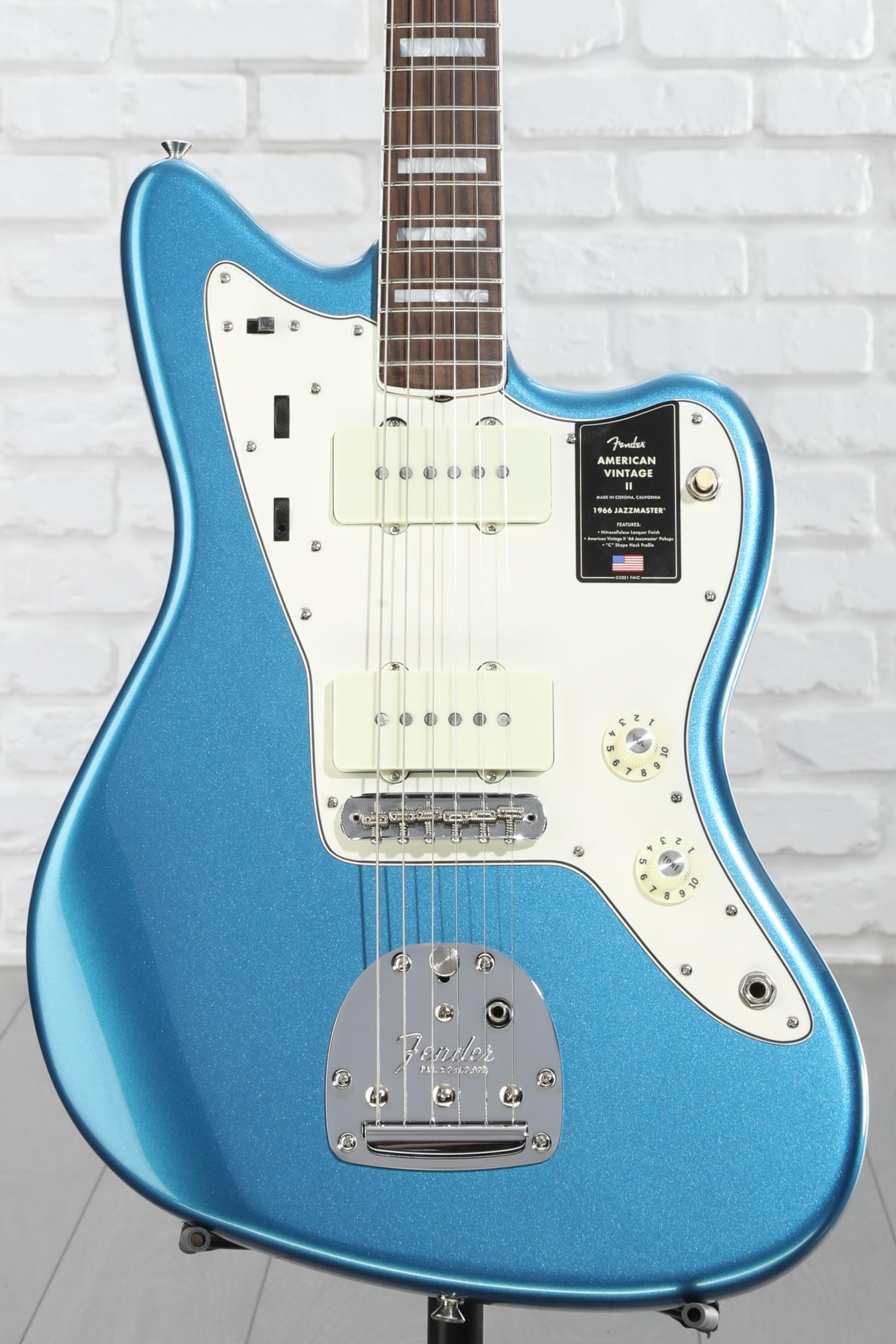 ギター Fender usa American Vintage Jazzmaster Fender American Vintage II 1966 Jazzmaster Electric Guitar - Lake