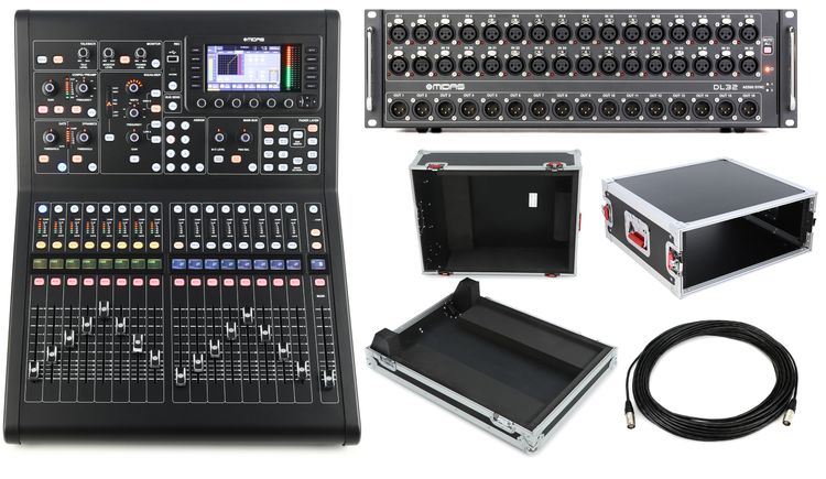 Midas M32R Tour Pack with Digital Mixer, MDL32 Stage Box and Road