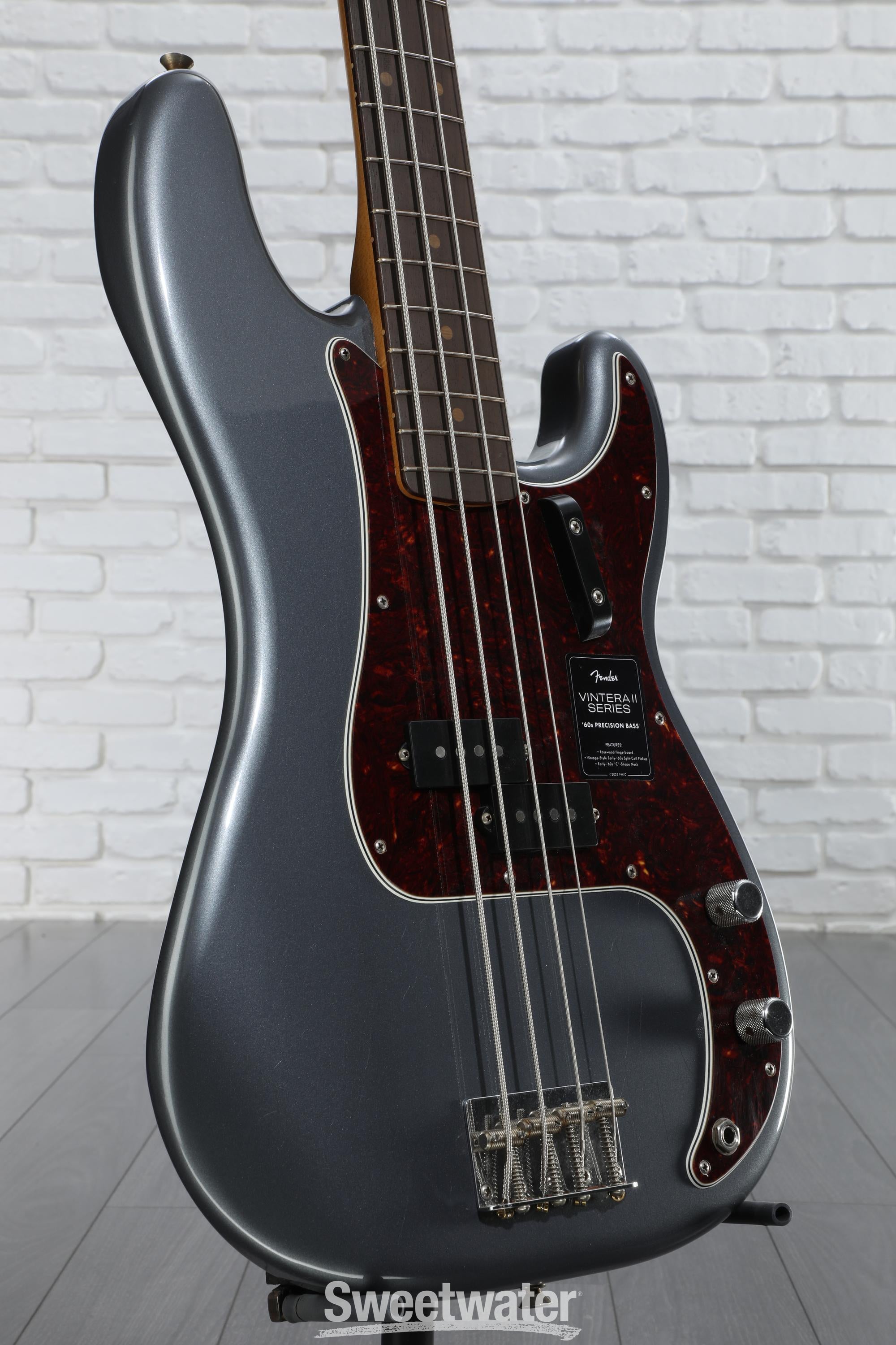 Fender Limited Vintera II Road Worn '60s Precision Bass - Charcoal Frost Metallic