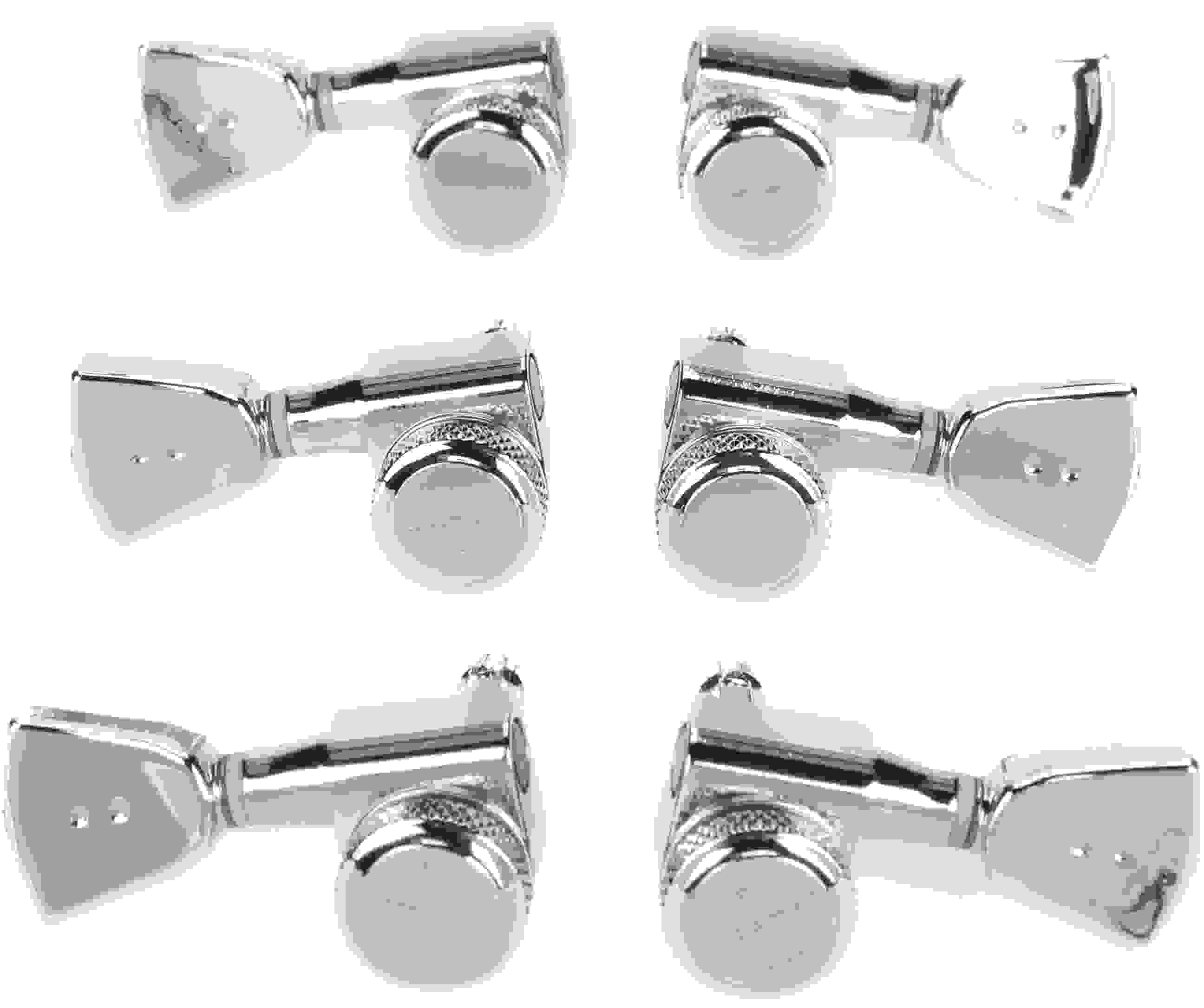 Graph Tech PRL-8341-C0 Ratio Electric 3+3 Locking Tuned Machine Heads - Vintage Style / Chrome Finish