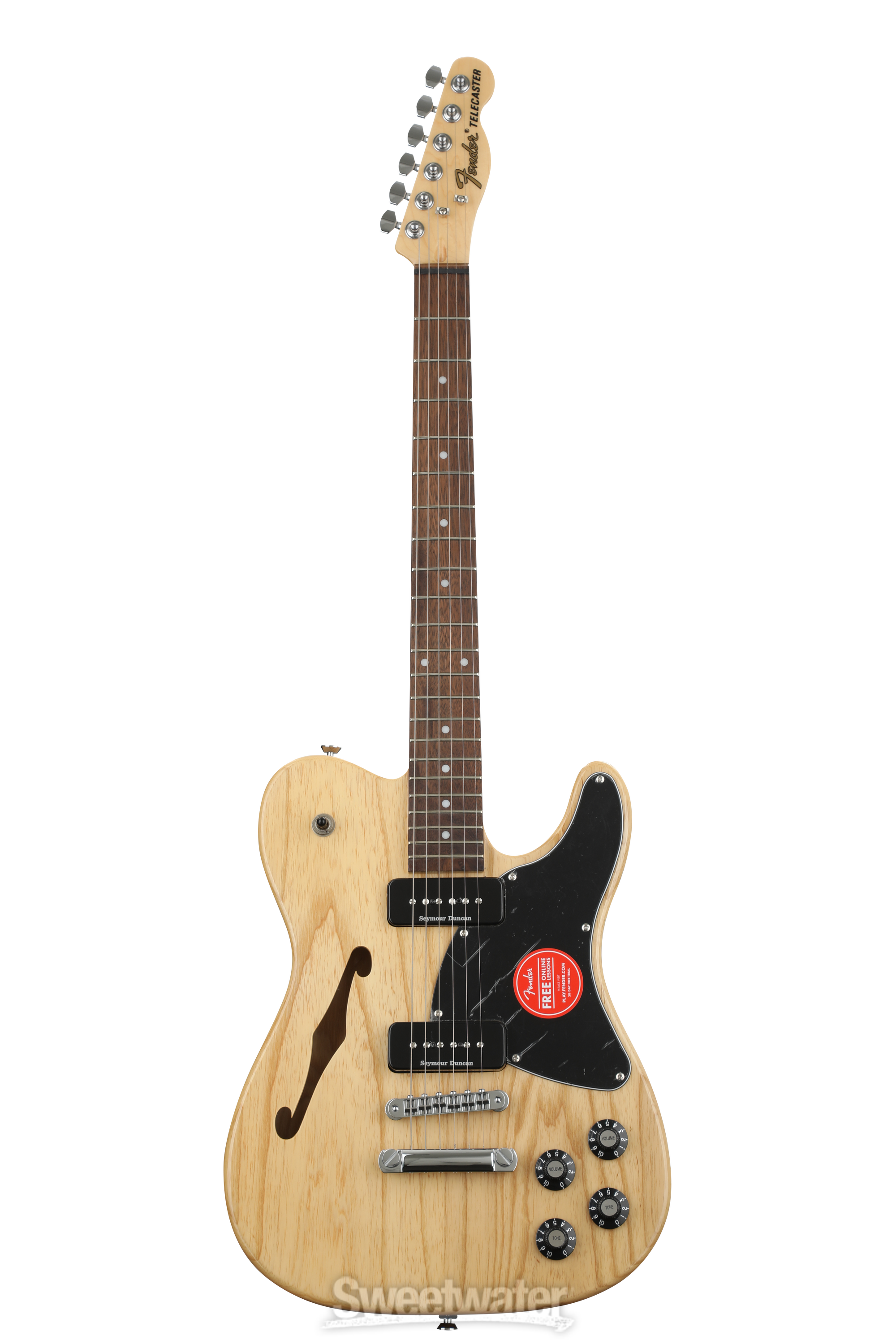 Fender Jim Adkins JA-90 Telecaster Thinline Semi-hollowbody Electric Guitar  - Natural with Indian Laurel Fingerboard