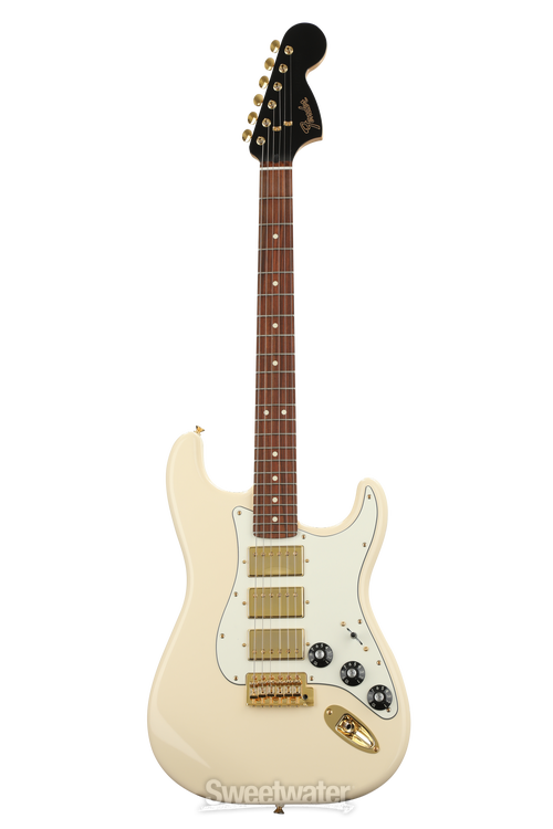 Fender Limited Mahogany Blacktop Stratocaster HHH - Olympic