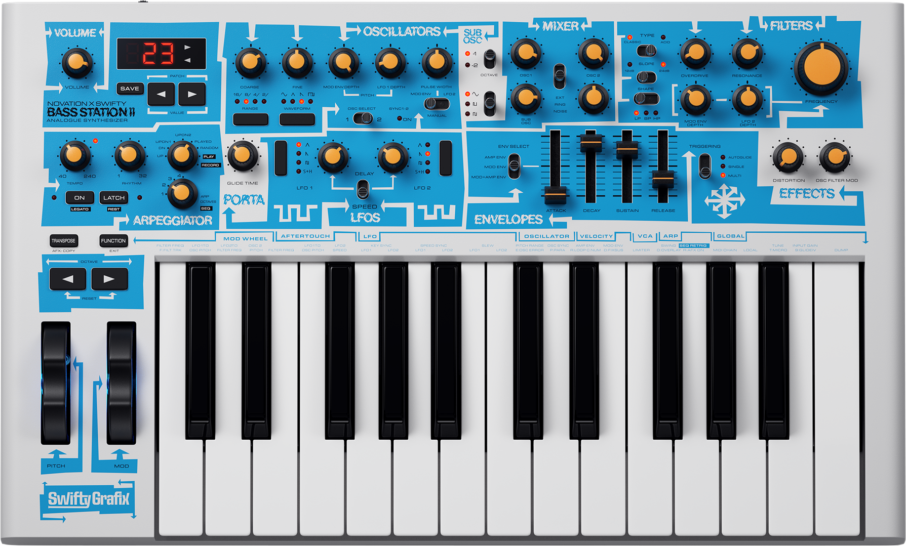 Novation Bass Station II Analog Synthesizer - Swifty Edition