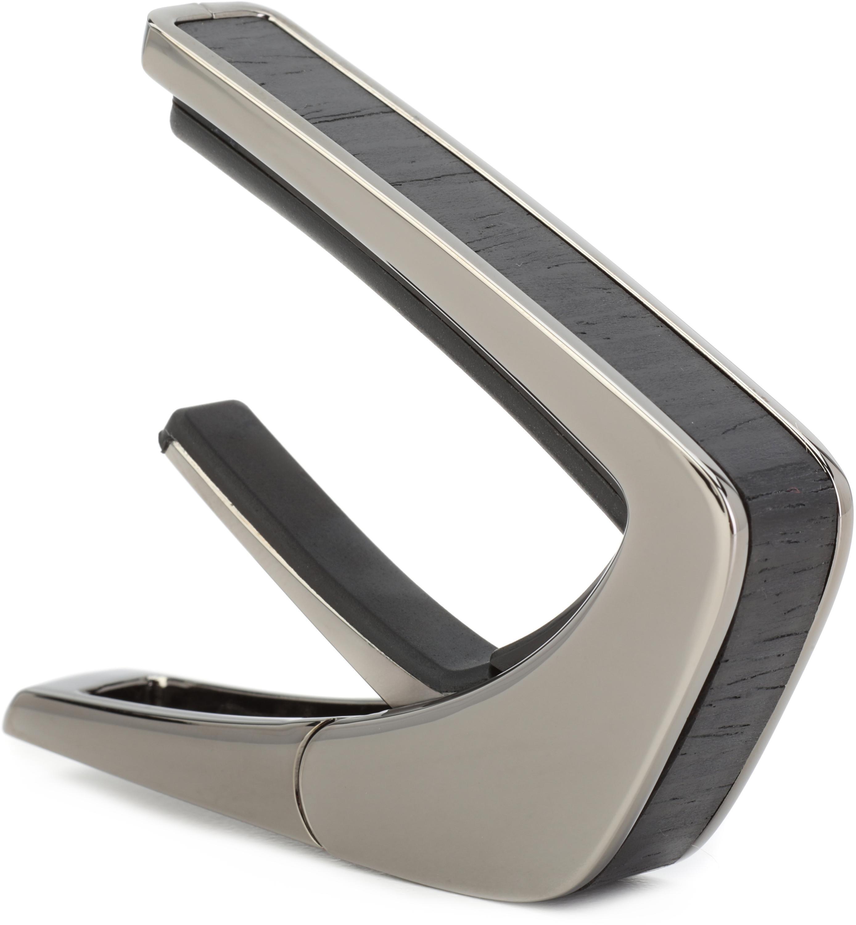 Thalia Wood Collection Capo - Black Chrome with Ebony | Sweetwater