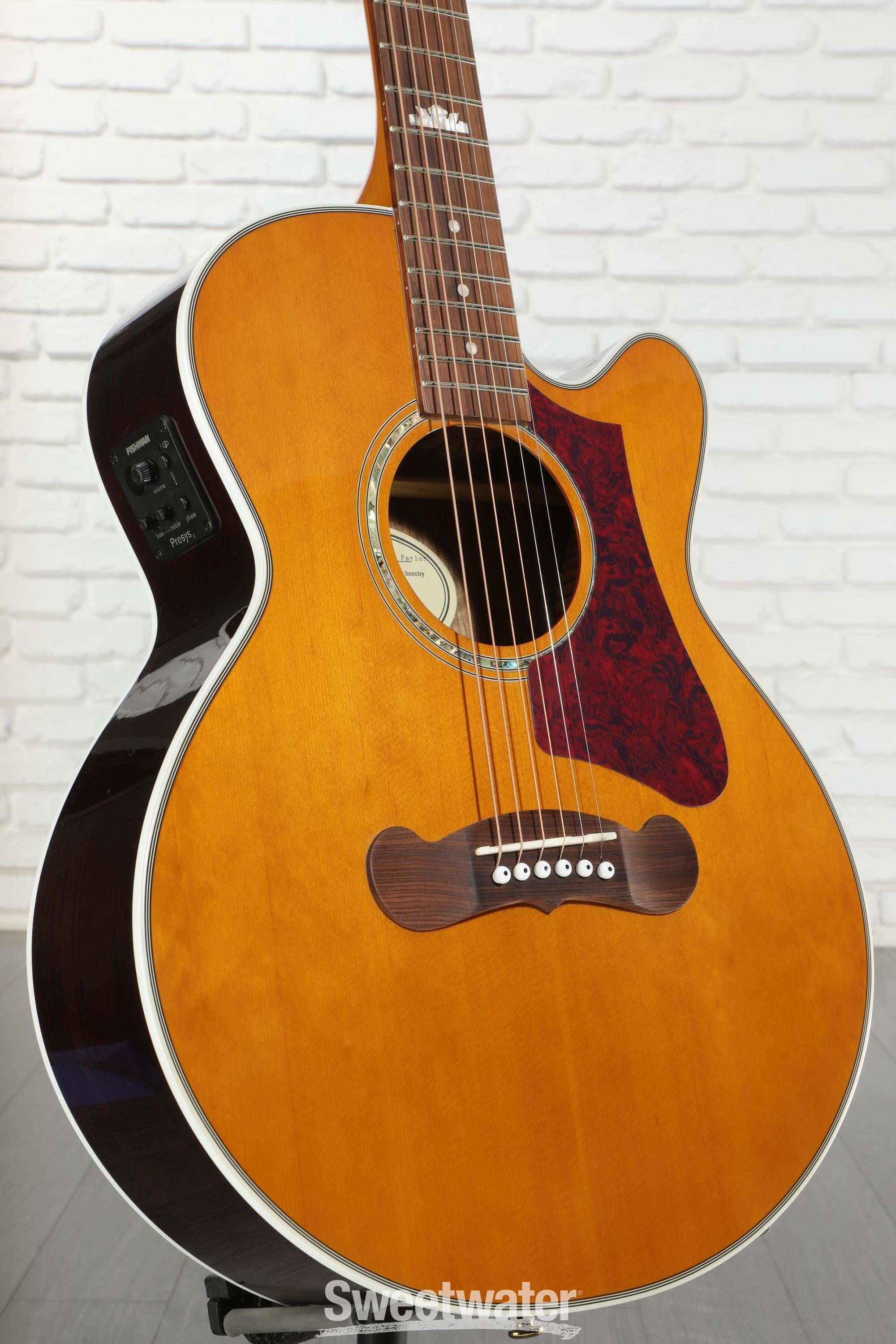 自信あり Epiphone EJ-200 ビンテージナチュラル Epiphone J-200 EC Studio Parlor - Vintage Natural | Sweetwater