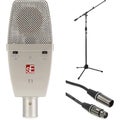 Photo of sE Electronics SE-T1-U Large-diaphragm Condenser Microphone with Stand and Cable