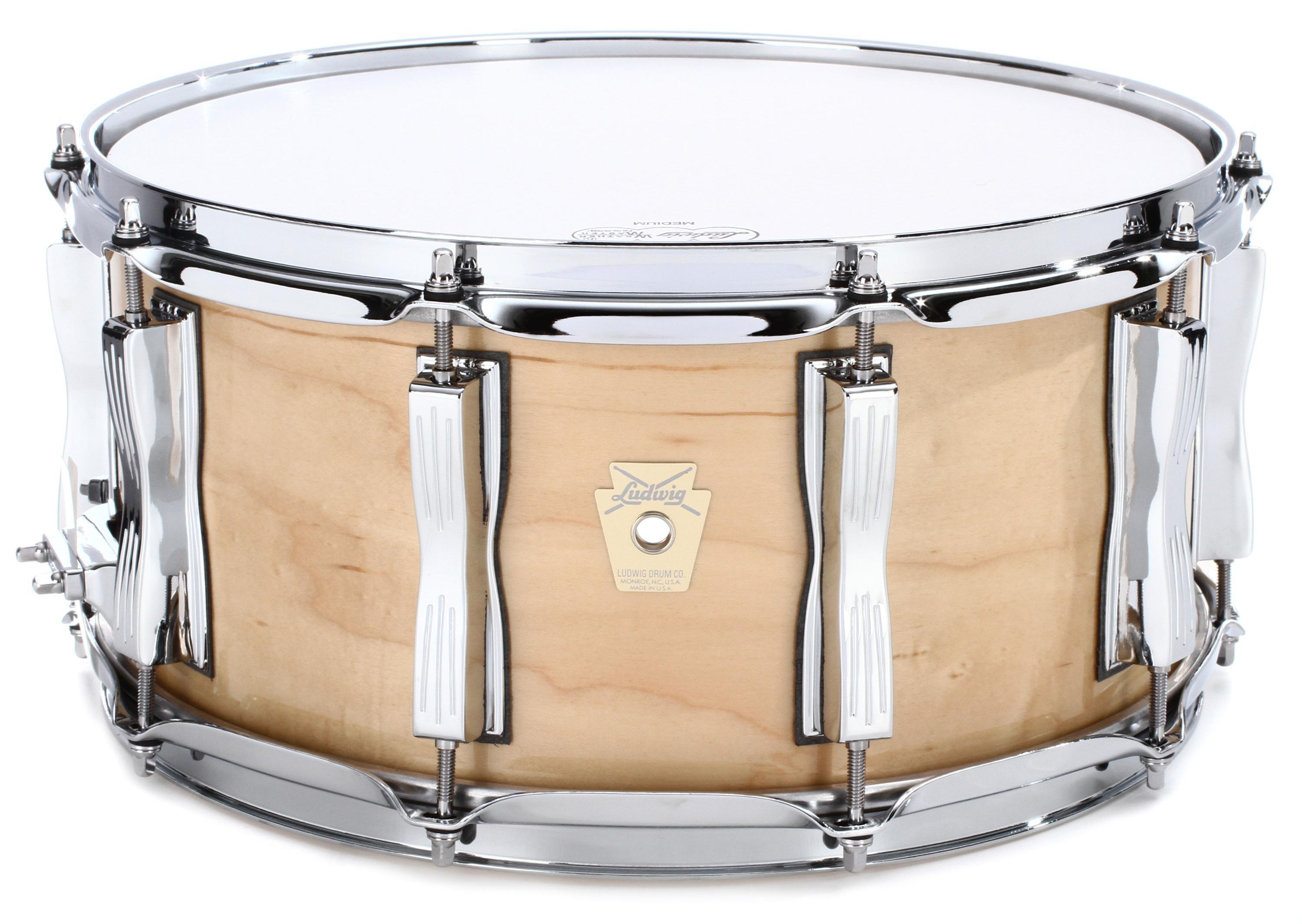 Ludwig Classic Maple Snare Drum with P85 Throw Off - 6.5 x 14 inch - Gloss  Natural