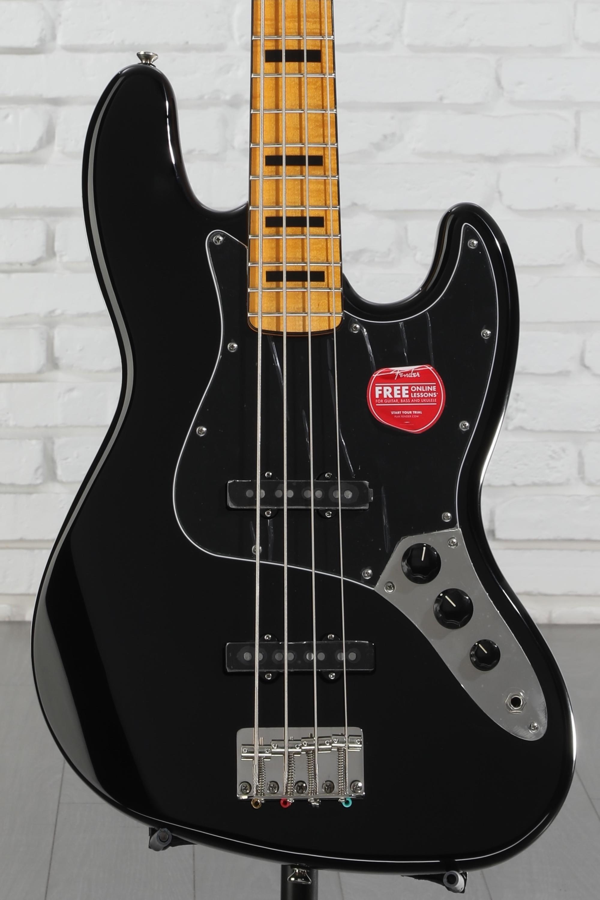 極美品✨ Squier Classic Vibe 70's Jazz Bass Squier Classic Vibe '70s Jazz Bass - Black | Sweetwater