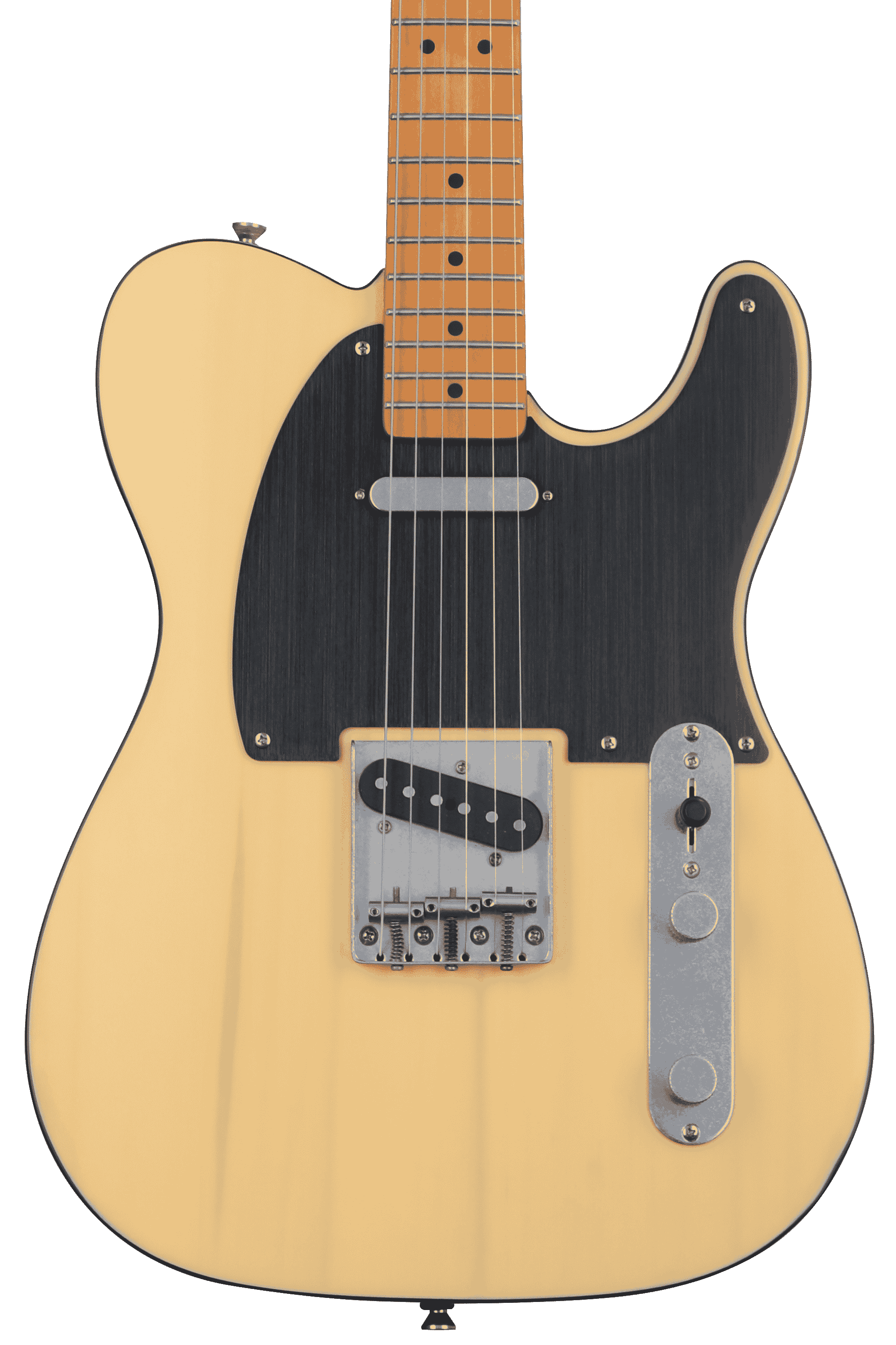 Squier 40th Anniversary Telecaster Electric Guitar, Vintage Edition - Satin Vintage Blonde with Maple Fingerboard