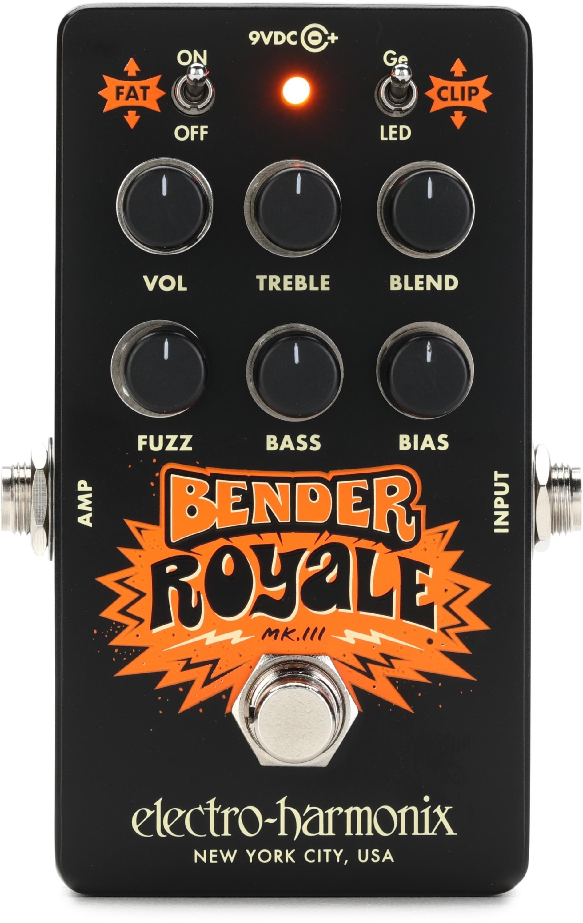 Electro-Harmonix Bender Royale Germanium Fuzz Pedal - Black