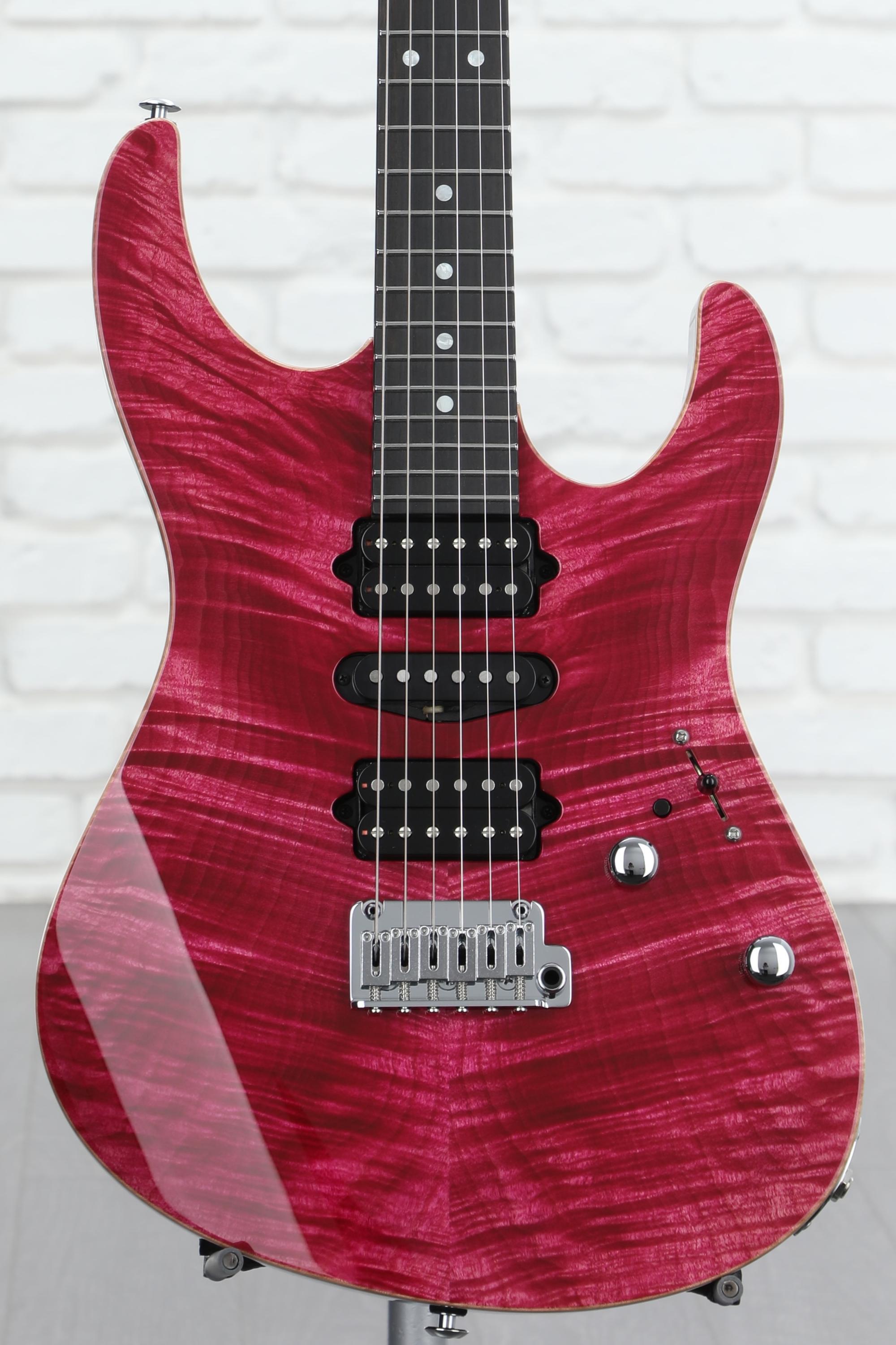 Suhr Modern Custom Electric Guitar - Magenta Pink Stain | Sweetwater