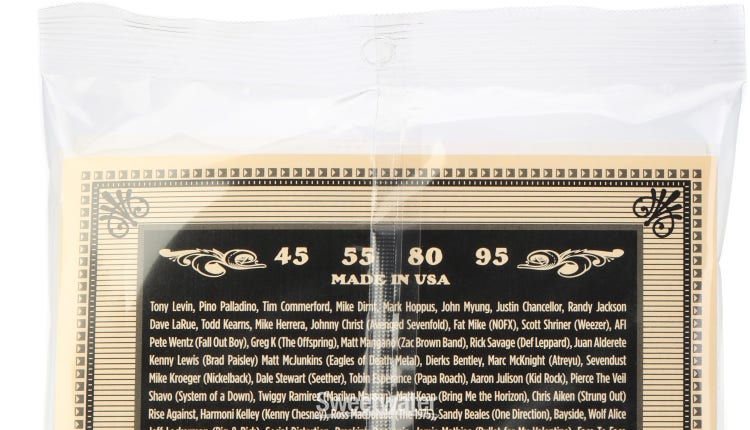 Ernie Ball 2070 Earthwood Phosphor Bronze Acoustic Bass Guitar Strings - .045-.095