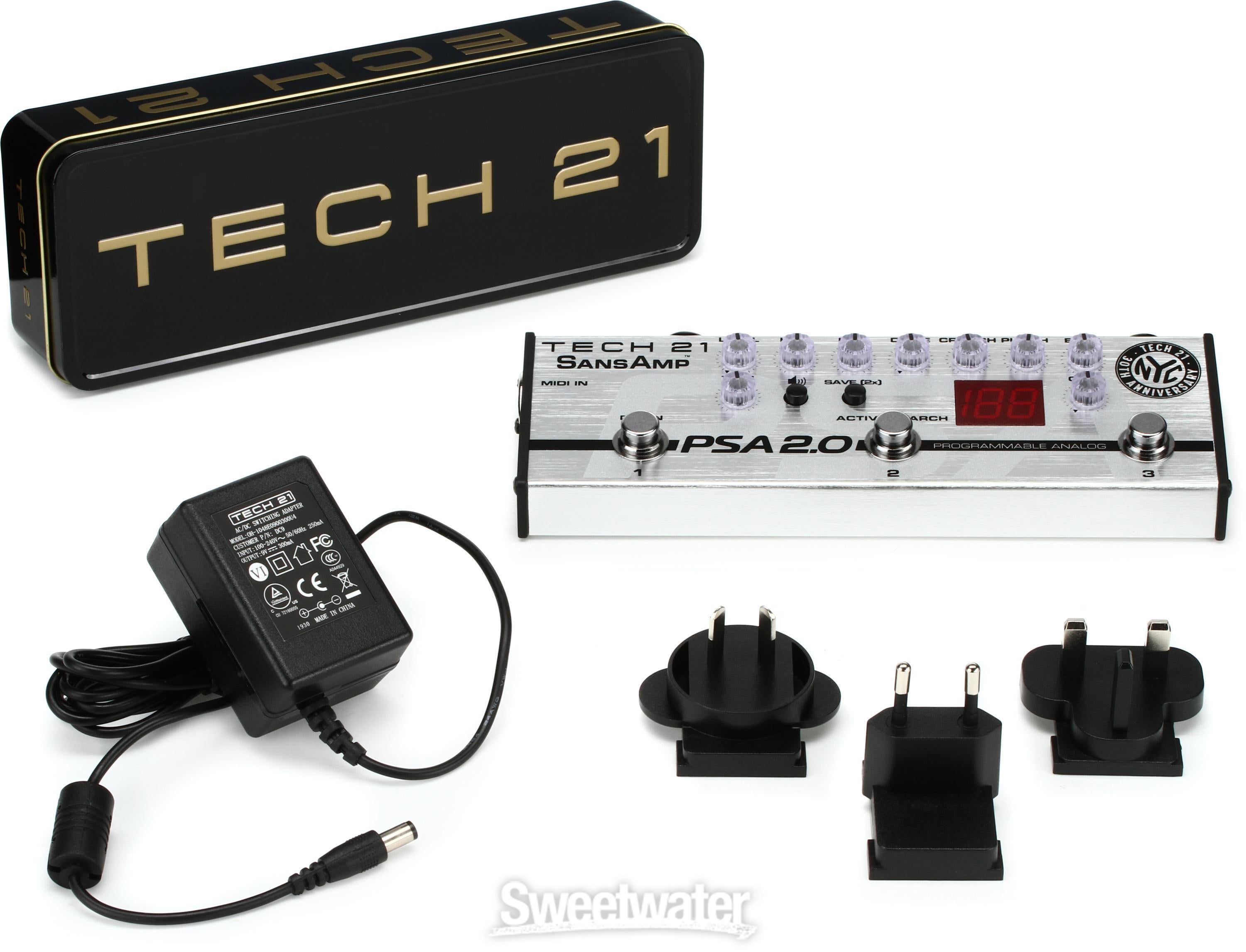 Tech 21 SansAmp PSA 2.0 Programmable Instrument Preamp Pedal 
