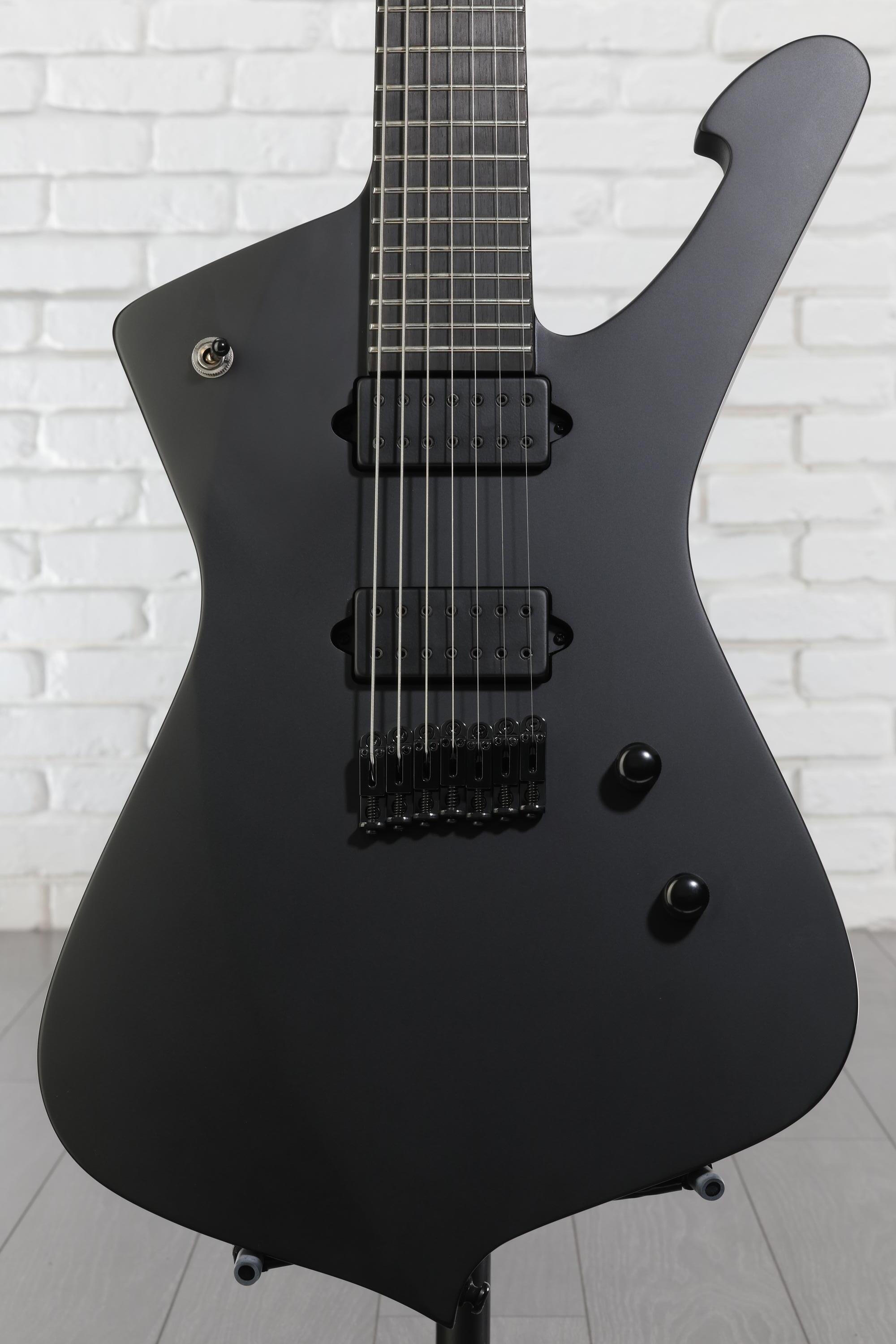 Ibanez Iron Label Iceman 7-string - Black Flat | Sweetwater