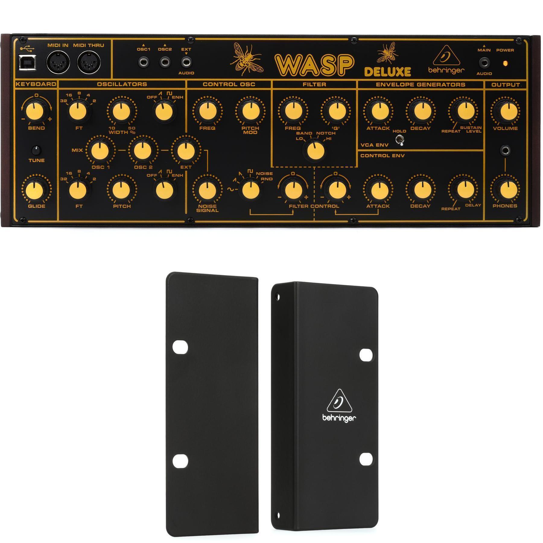 Behringer Wasp Desktop Analog Synthesizer and Rack Ears Sweetwater