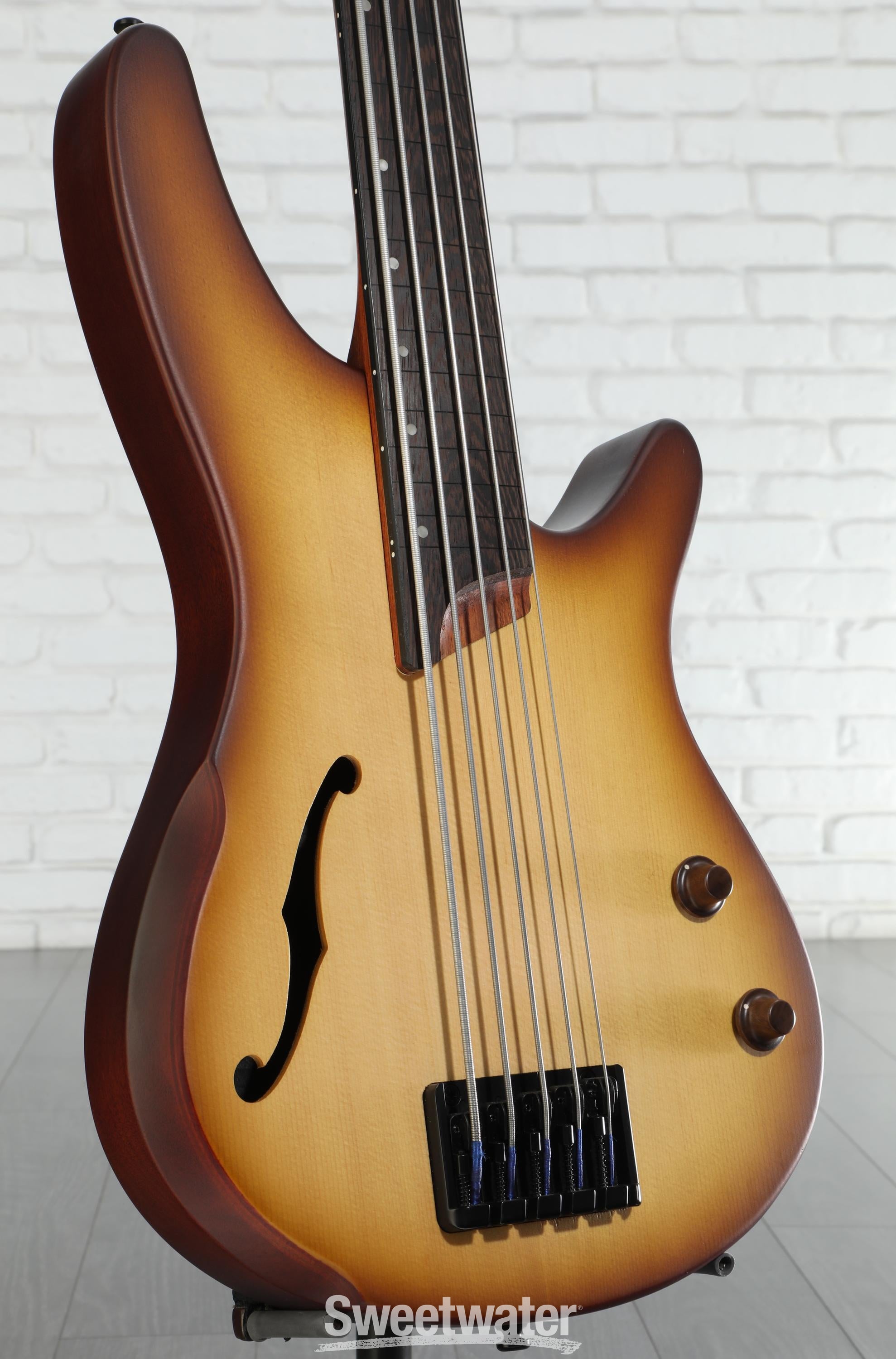Ibanez SRH505F Fretless Bass Guitar - Natural Browned Burst