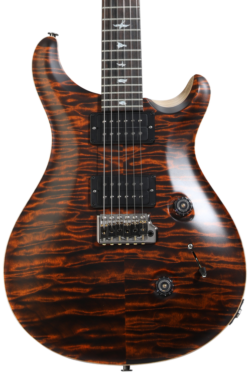 PRS Wood Library Custom 24 Electric Guitar - Orange Tiger, Natural