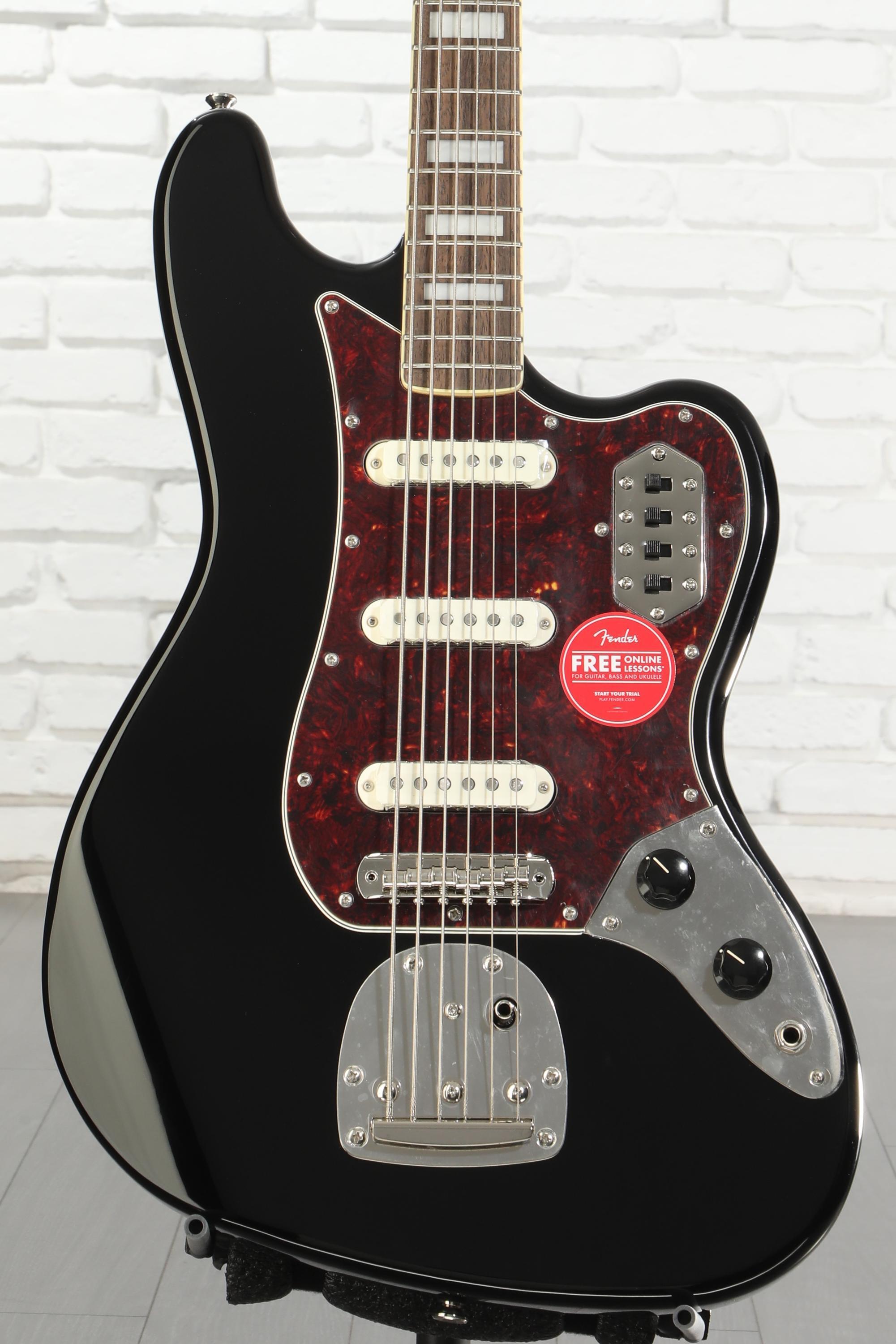 Squier Classic Vibe Bass VI Guitar - Black | Sweetwater