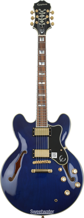 Epiphone Sheraton-II PRO Semi-Hollow Electric Guitar - Midnight Sapphire |  Sweetwater