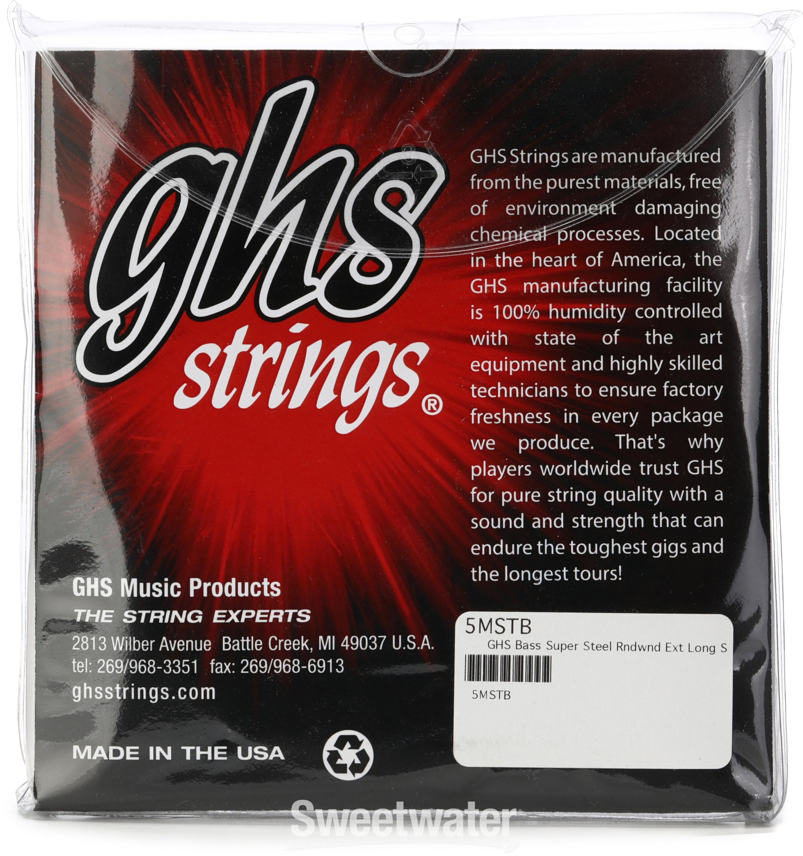 GHS 5M-STB Super Steel Bass Guitar Strings - .044-.126