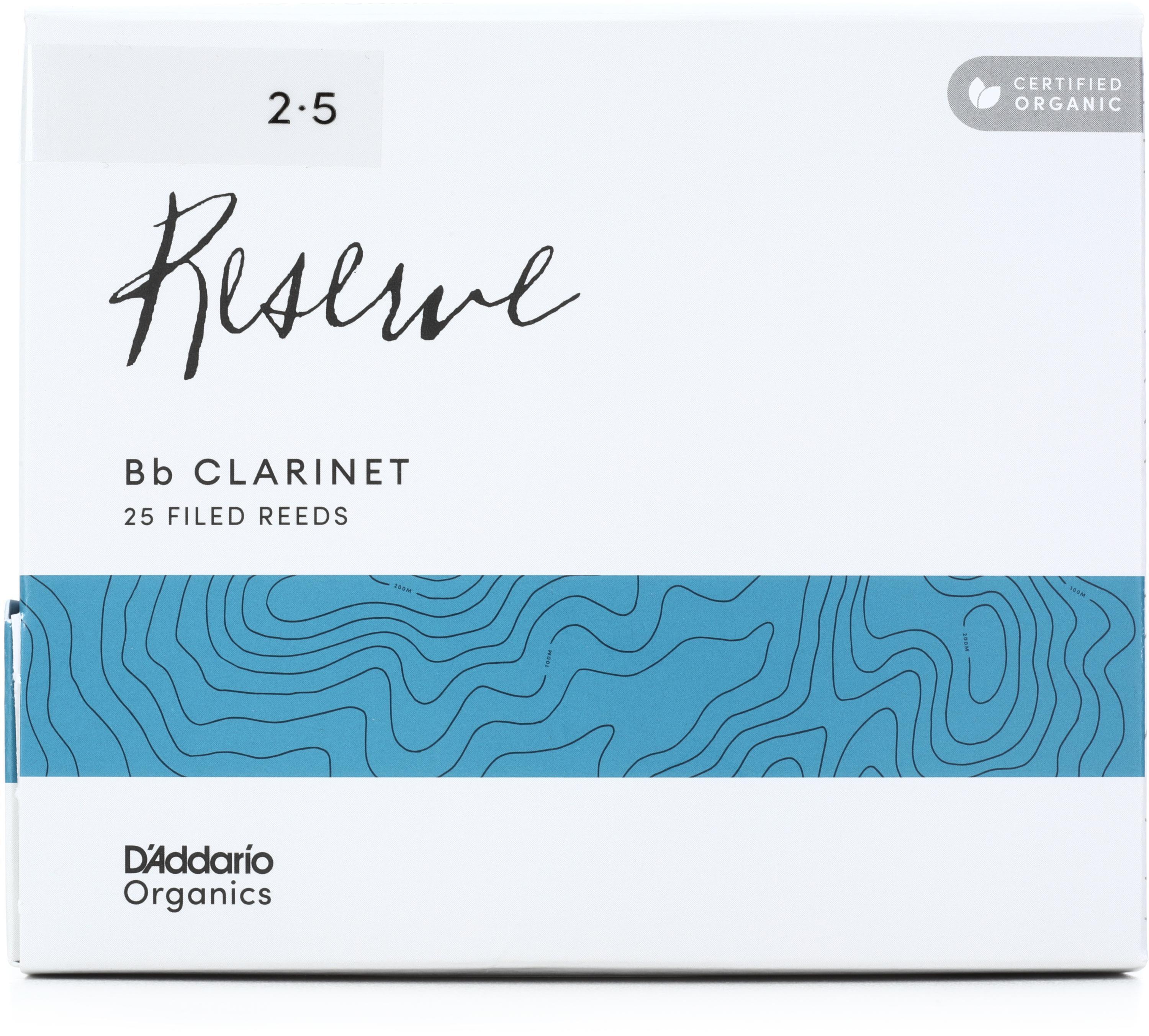 Photo of D'Addario Organics Reserve Bb Clarinet Reeds - 2.5, 25-pack