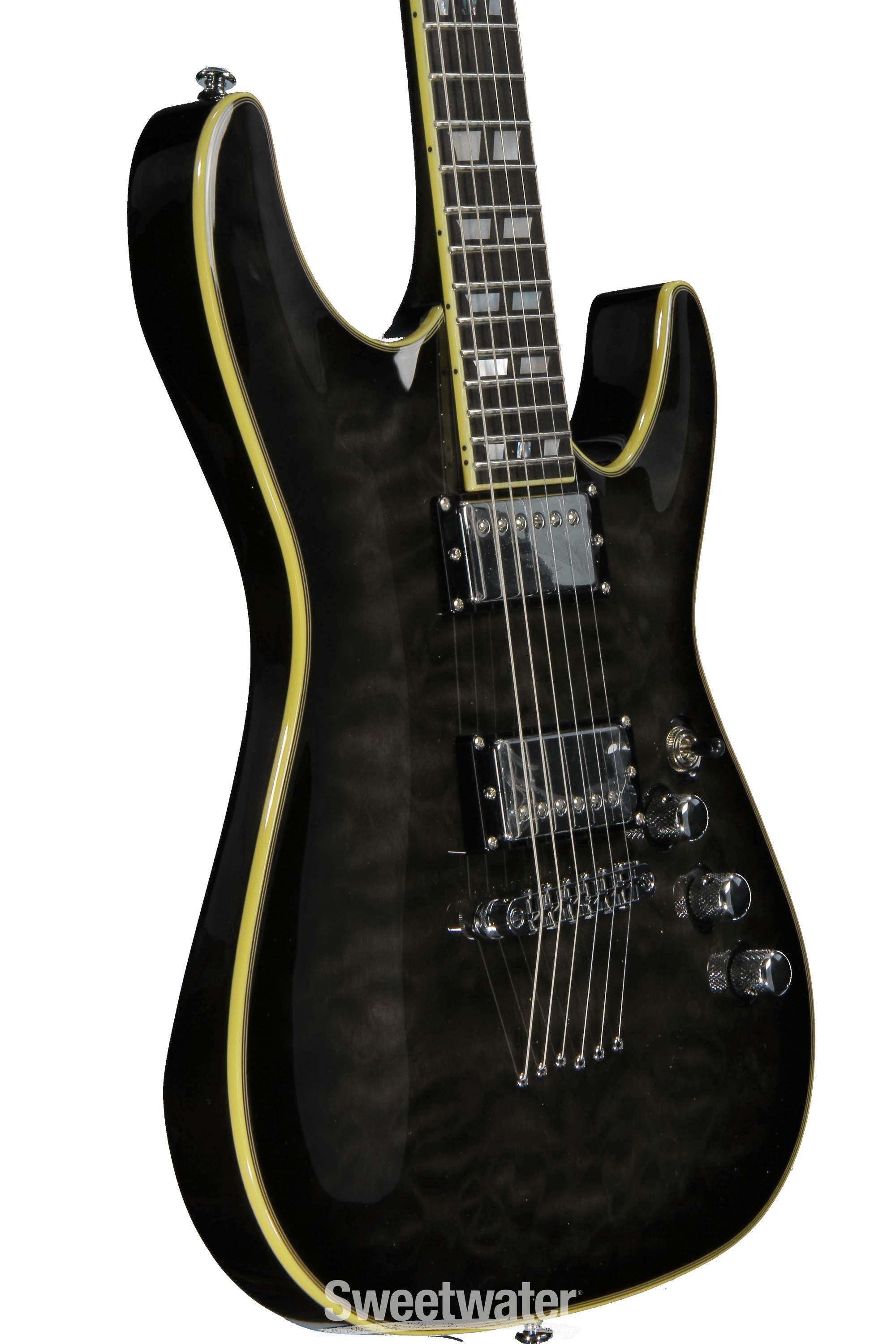 Schecter C-1 Custom - See-Thru Black Reviews | Sweetwater