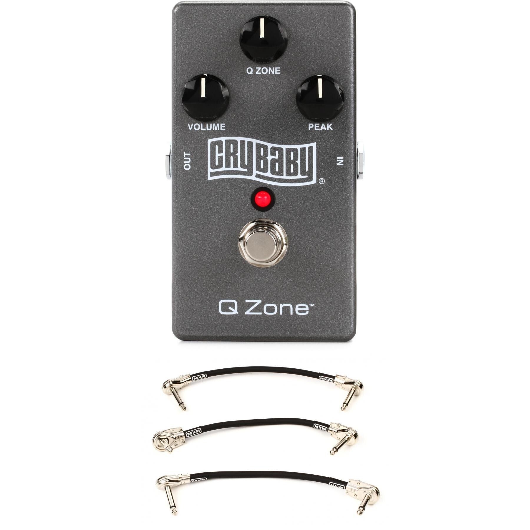 Dunlop Cry Baby Q Zone Fixed-Wah Pedal with 3 Patch Cables