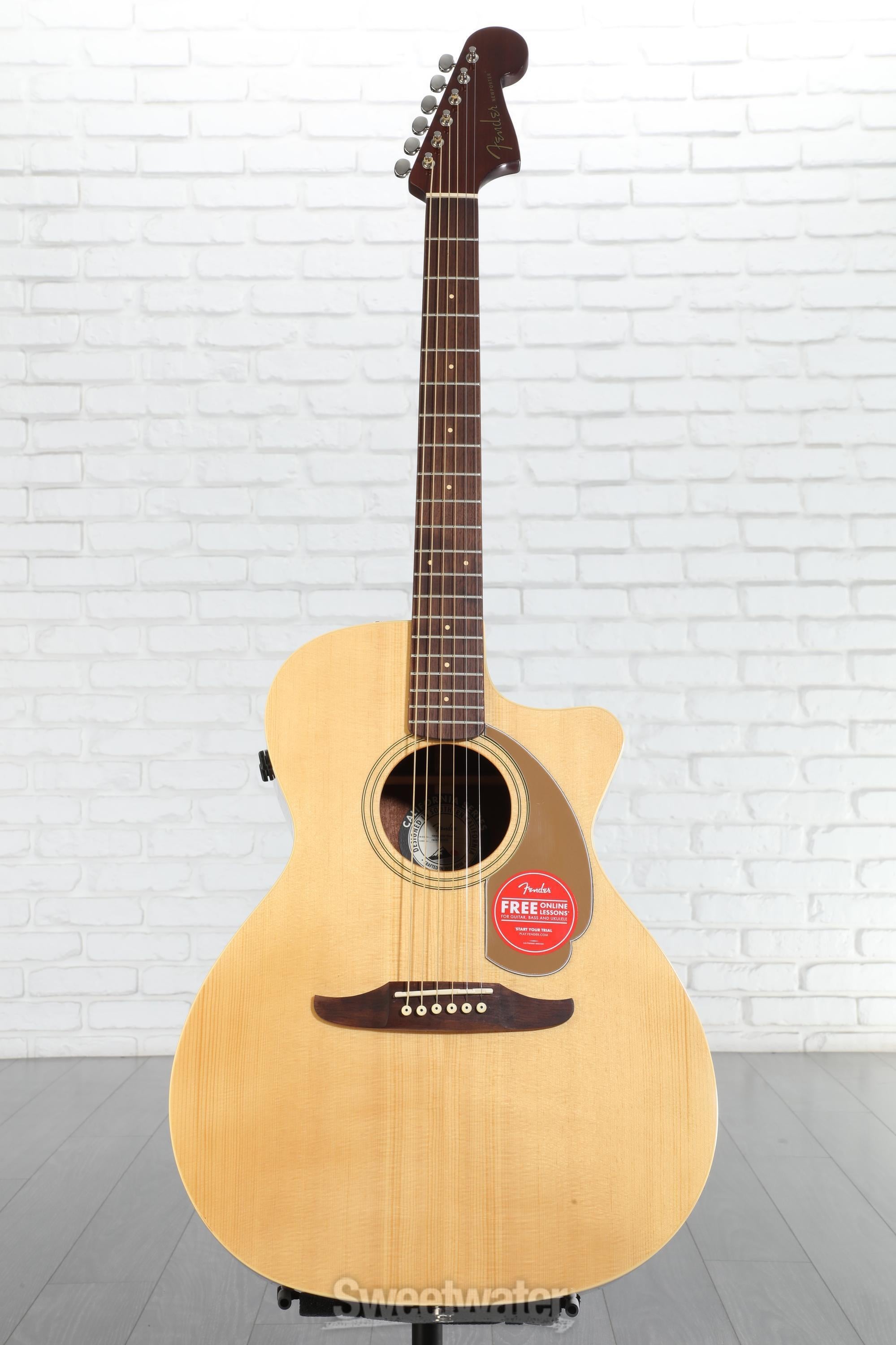 Fender Newporter Player Acoustic-electric Guitar - Natural Sapele