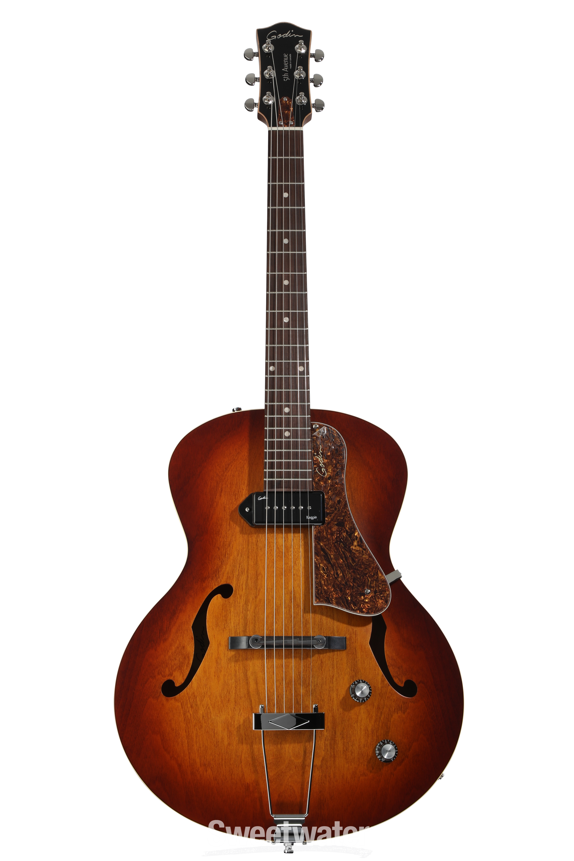 Godin 5th Avenue Kingpin Hollowbody Electric Guitar - Cognac Burst