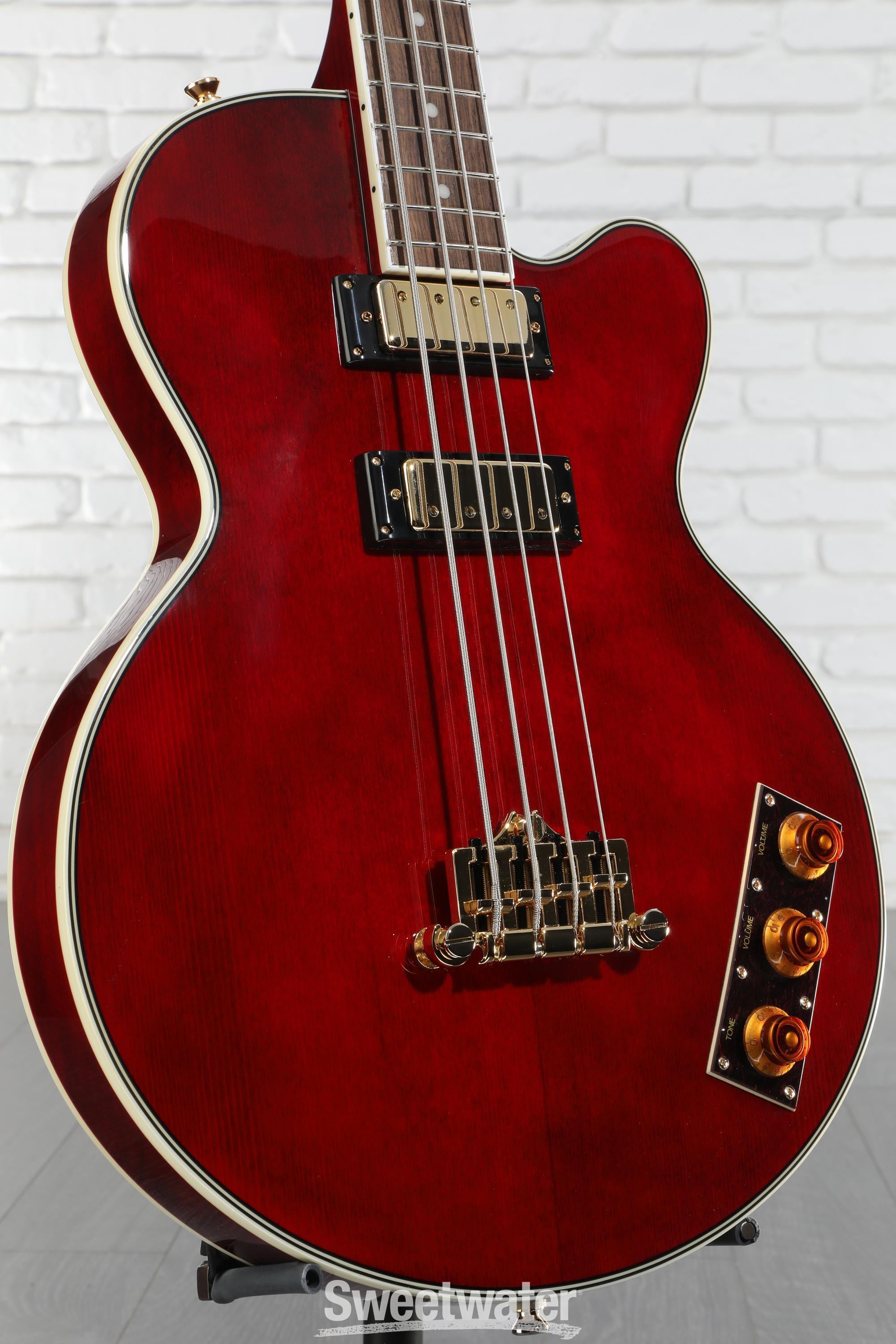Epiphone エピフォン Allen Woody Rumblekat Epiphone Allen Woody Rumblekat Artist Series Bass Guitar - Wine