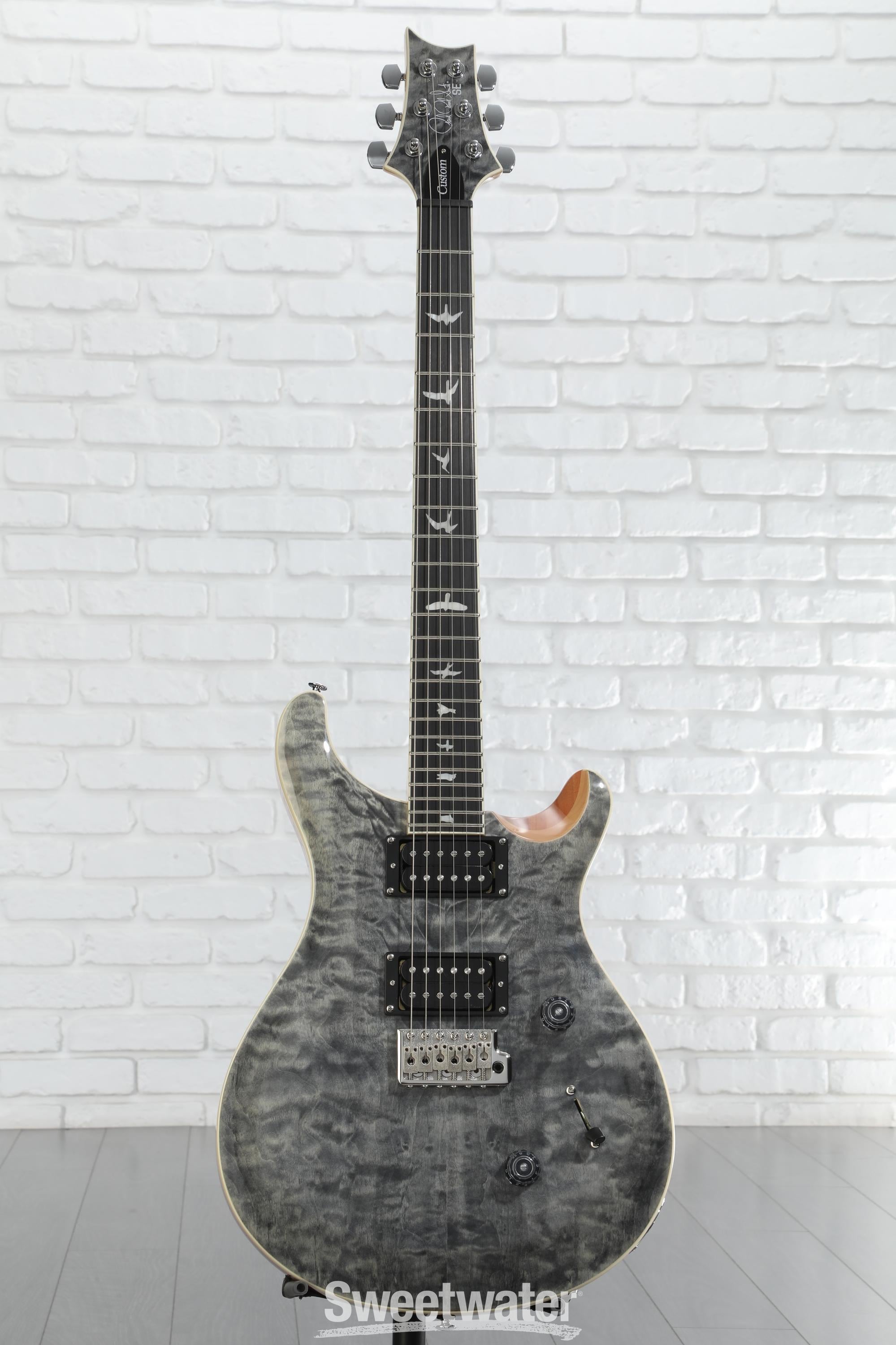 ギター PRS SE Custom24 Quilt Gray Black PRS SE Custom 24-08 Quilt Package Electric Guitar Lake Blue