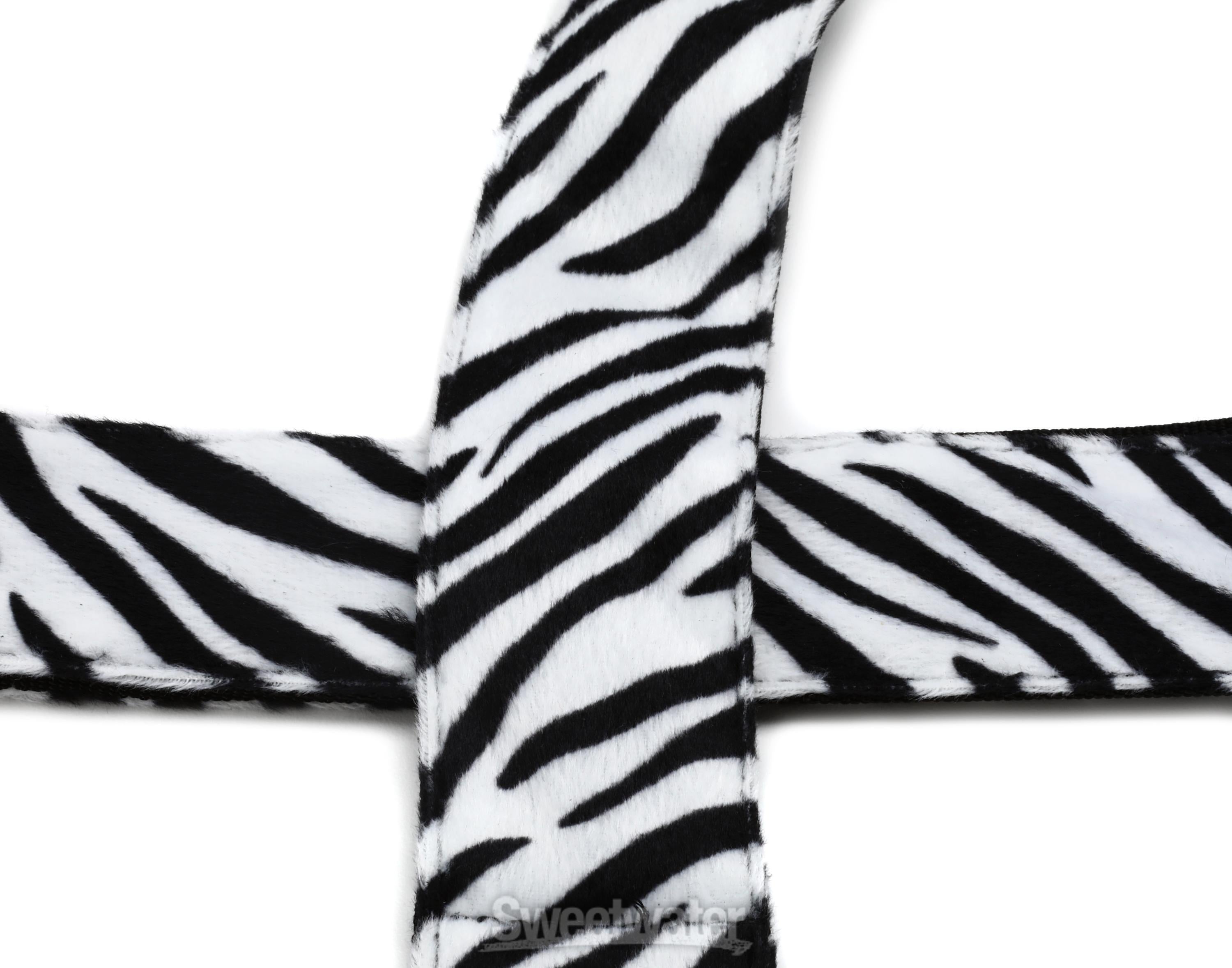 Zebra print guitar deals strap