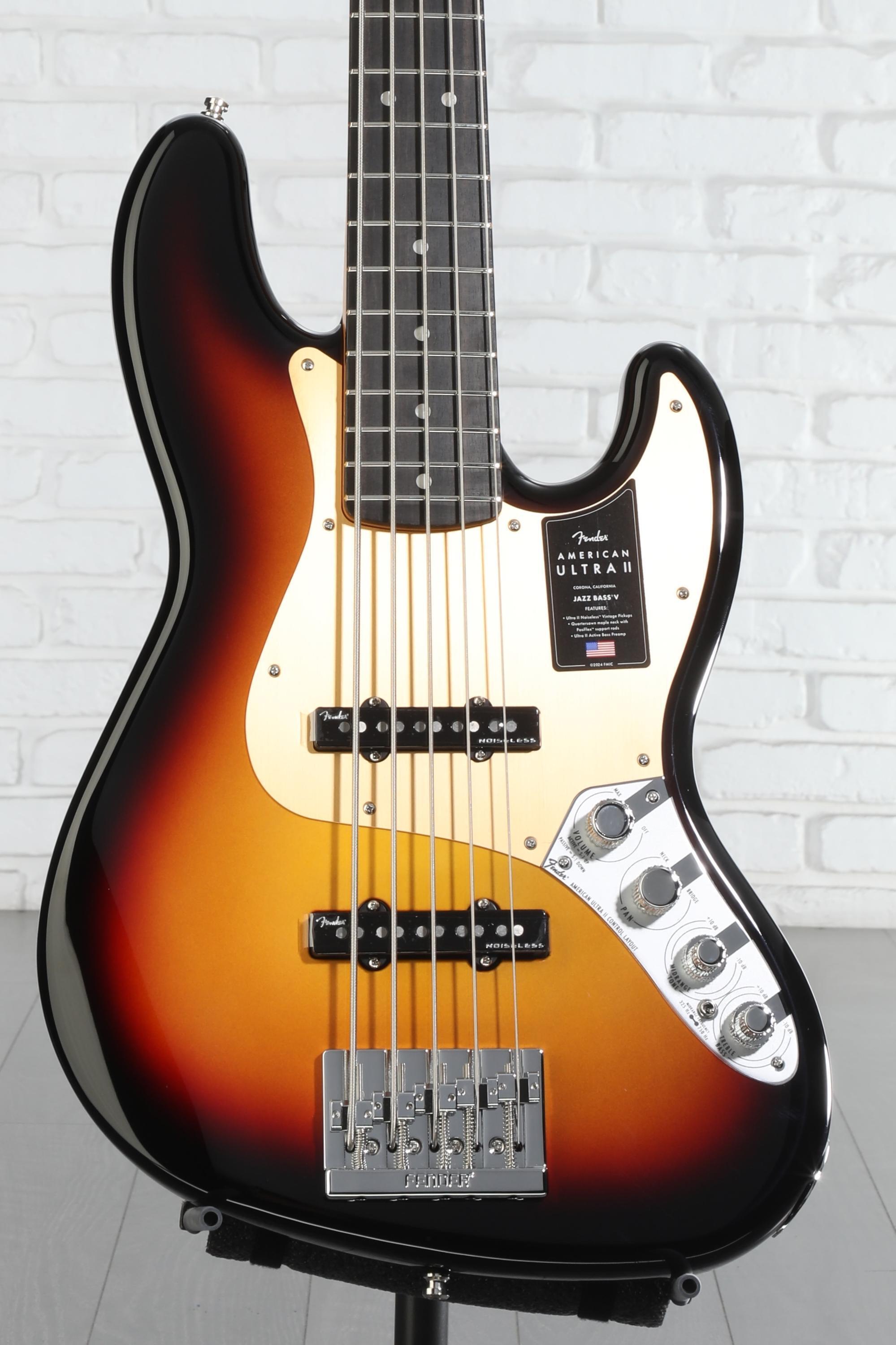 Fender American Ultra II Jazz Bass V - Ultraburst, Ebony