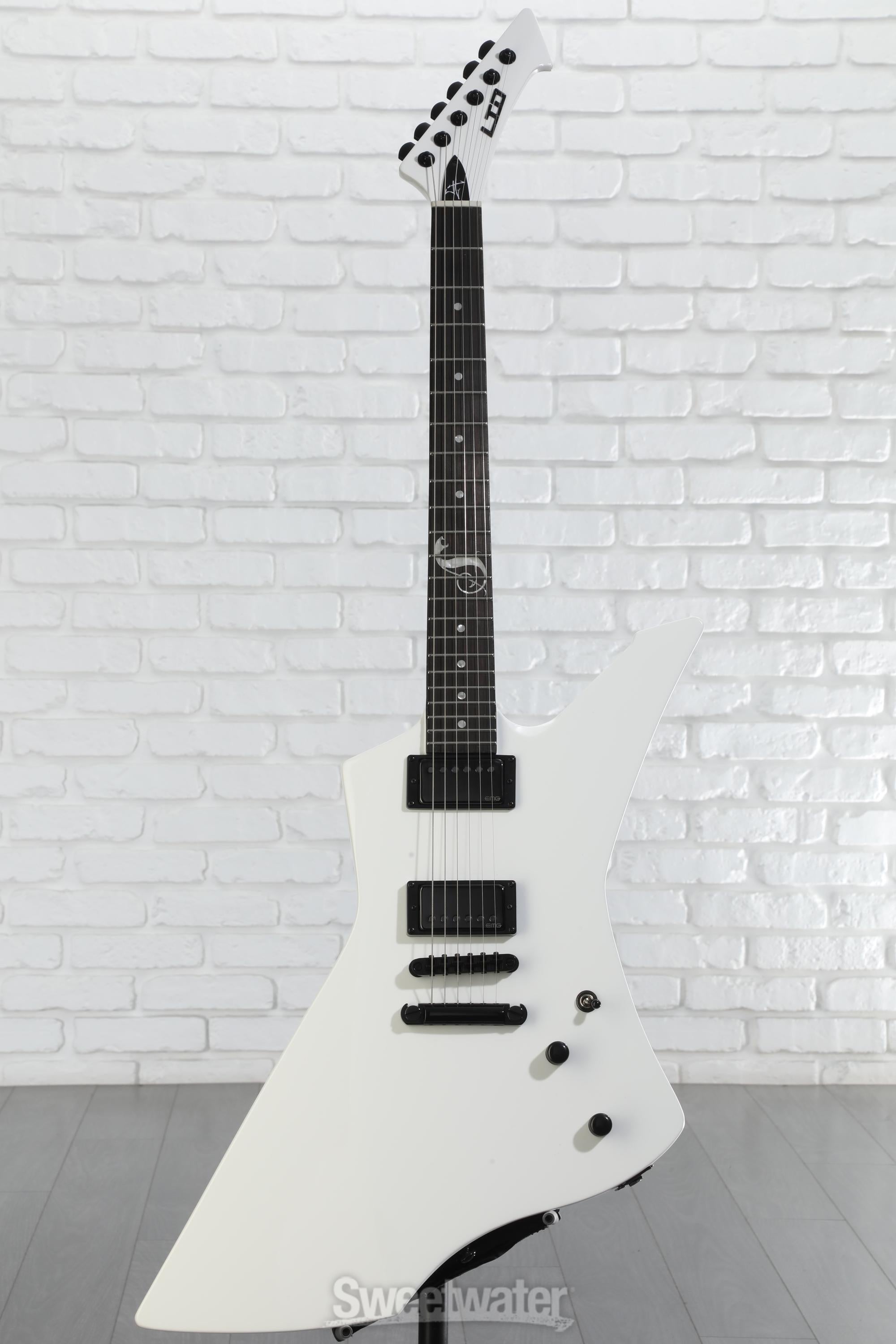 ギター LTD SNAKEBYTE Snow White ESP LTD James Hetfield Snakebyte Snow White 2018 | The Music Zoo