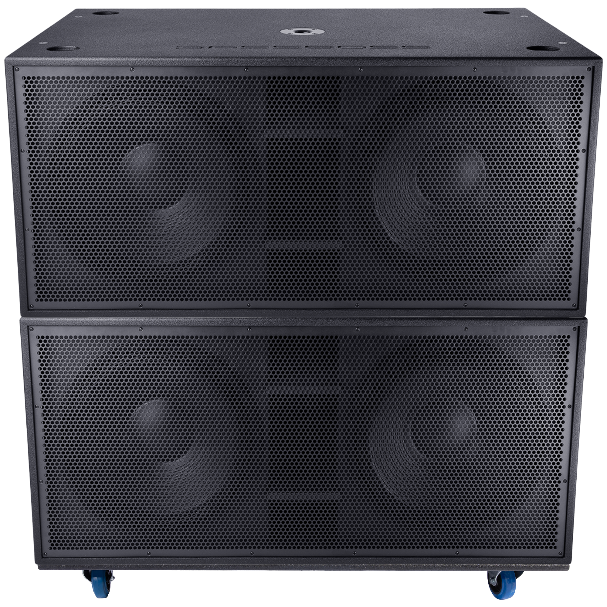 BASSBOSS SSP218-MK3 5,000-watt Dual 18-inch Powered Subwoofer Stack with Cart