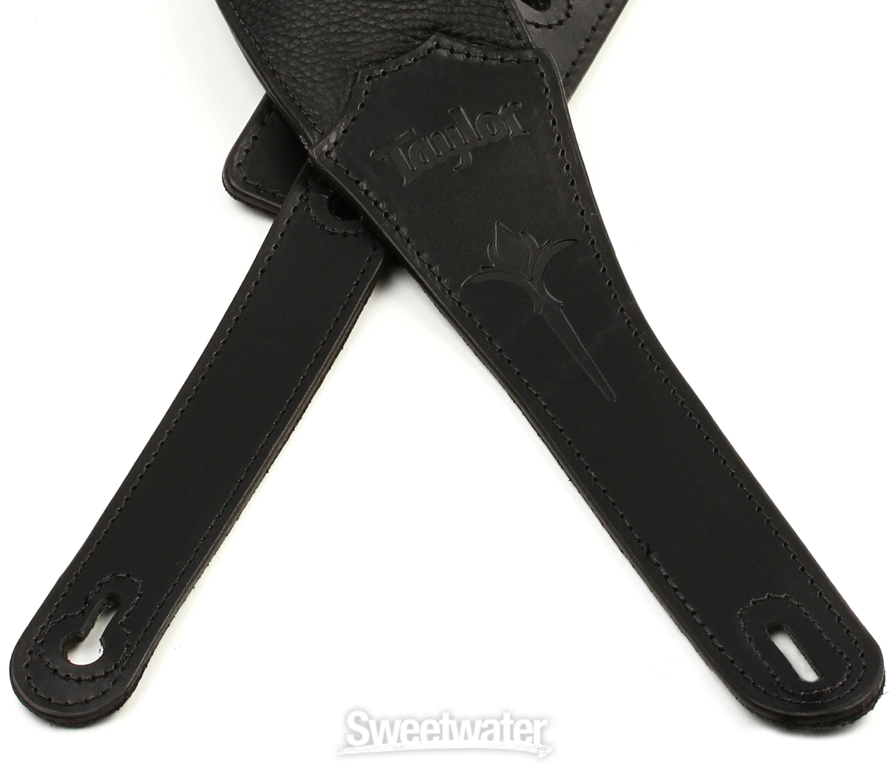 Taylor Taylor Taylor Nouveau 2.5インチ ギターストラップ - ブラウン Taylor Taylor Nouveau 3-inch Guitar Strap - Black Leather | Sweetwater