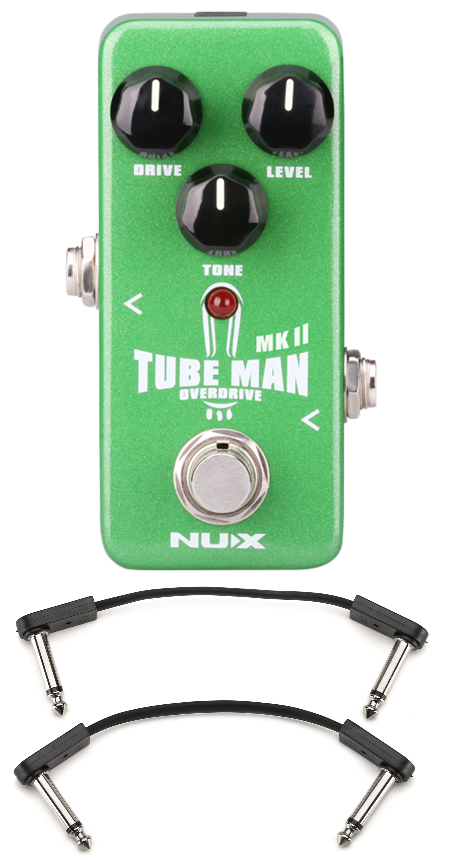 NUX Tube Man MKII Overdrive Pedal with EBS Patch Cables