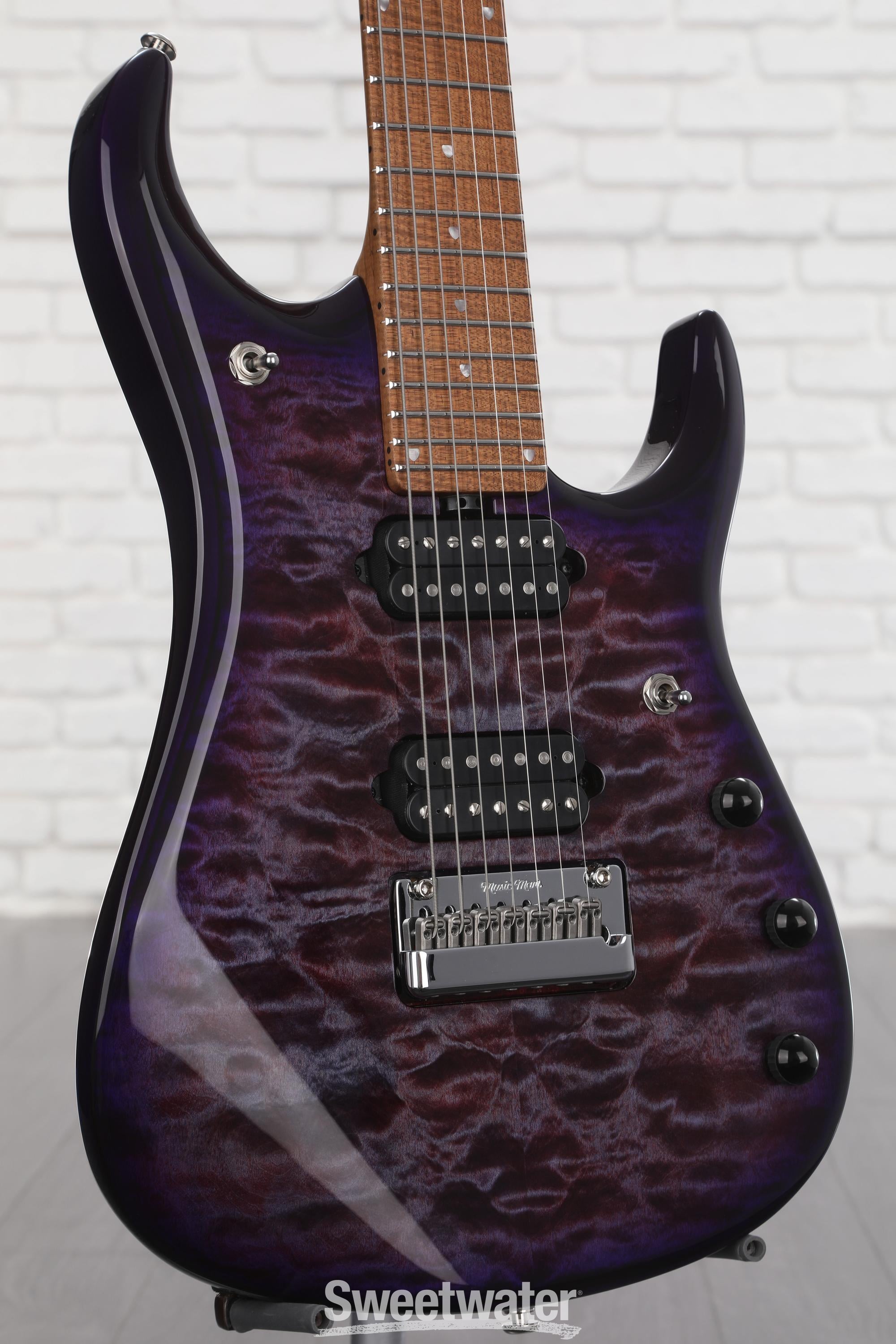 Ernie Ball Music Man JP15 7 7-string Electric Guitar - Purple Nebula Quilt