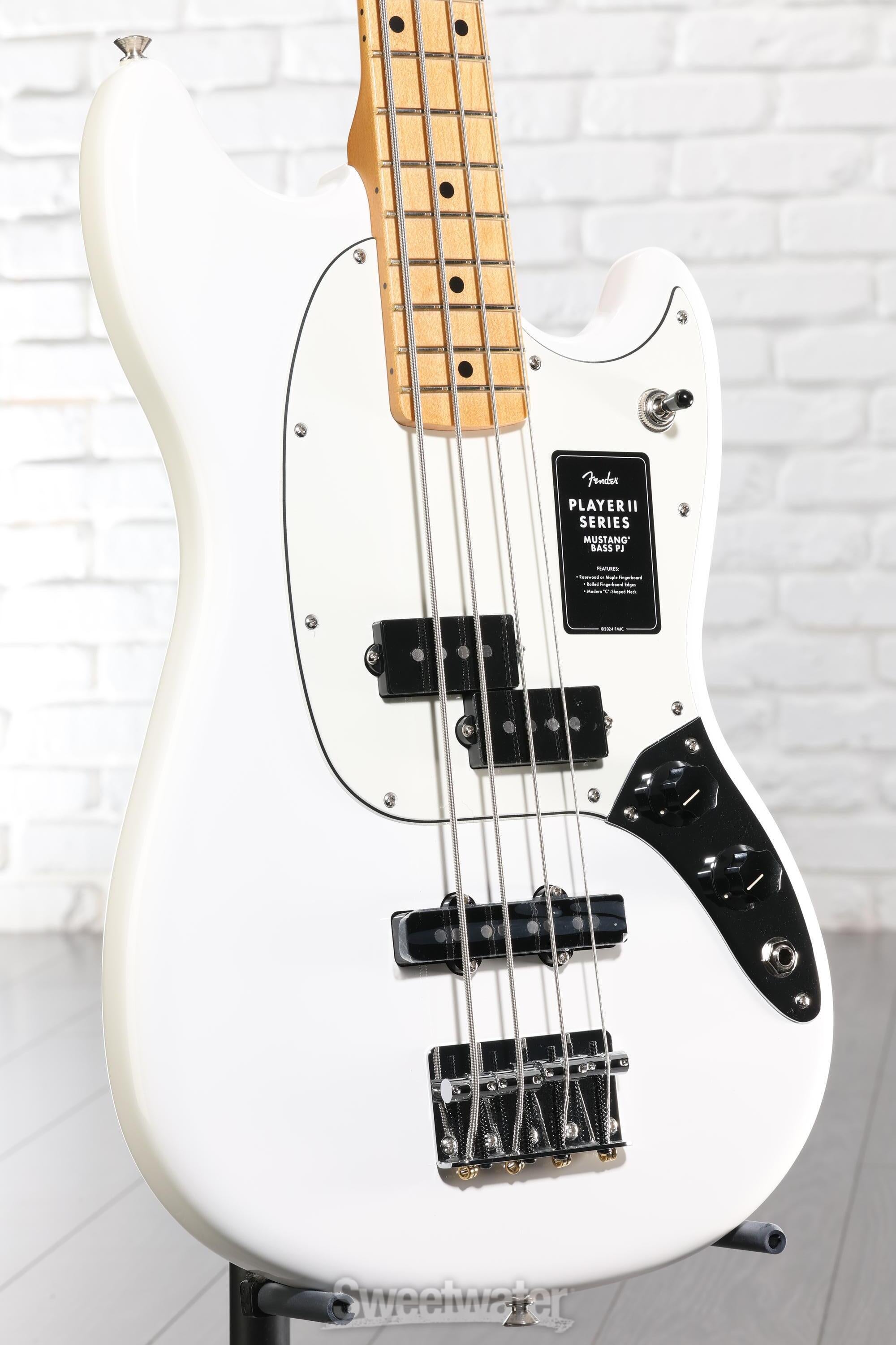 Photo of Fender Player II Mustang Bass PJ - Polar White with Maple Fingerboard