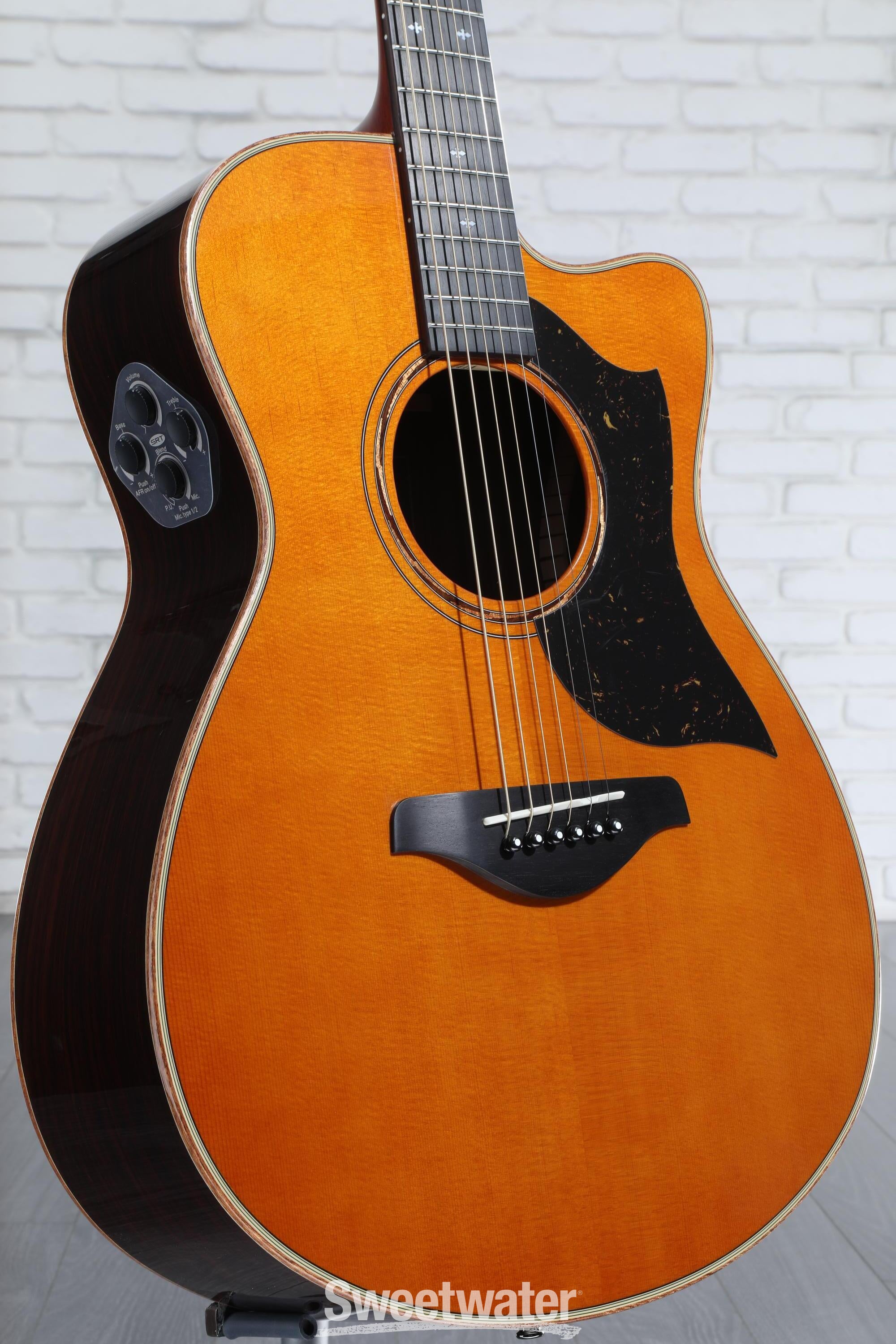 Yamaha AC5R ARE Concert Cutaway Acoustic-electric Guitar - Vintage Natural  | Sweetwater