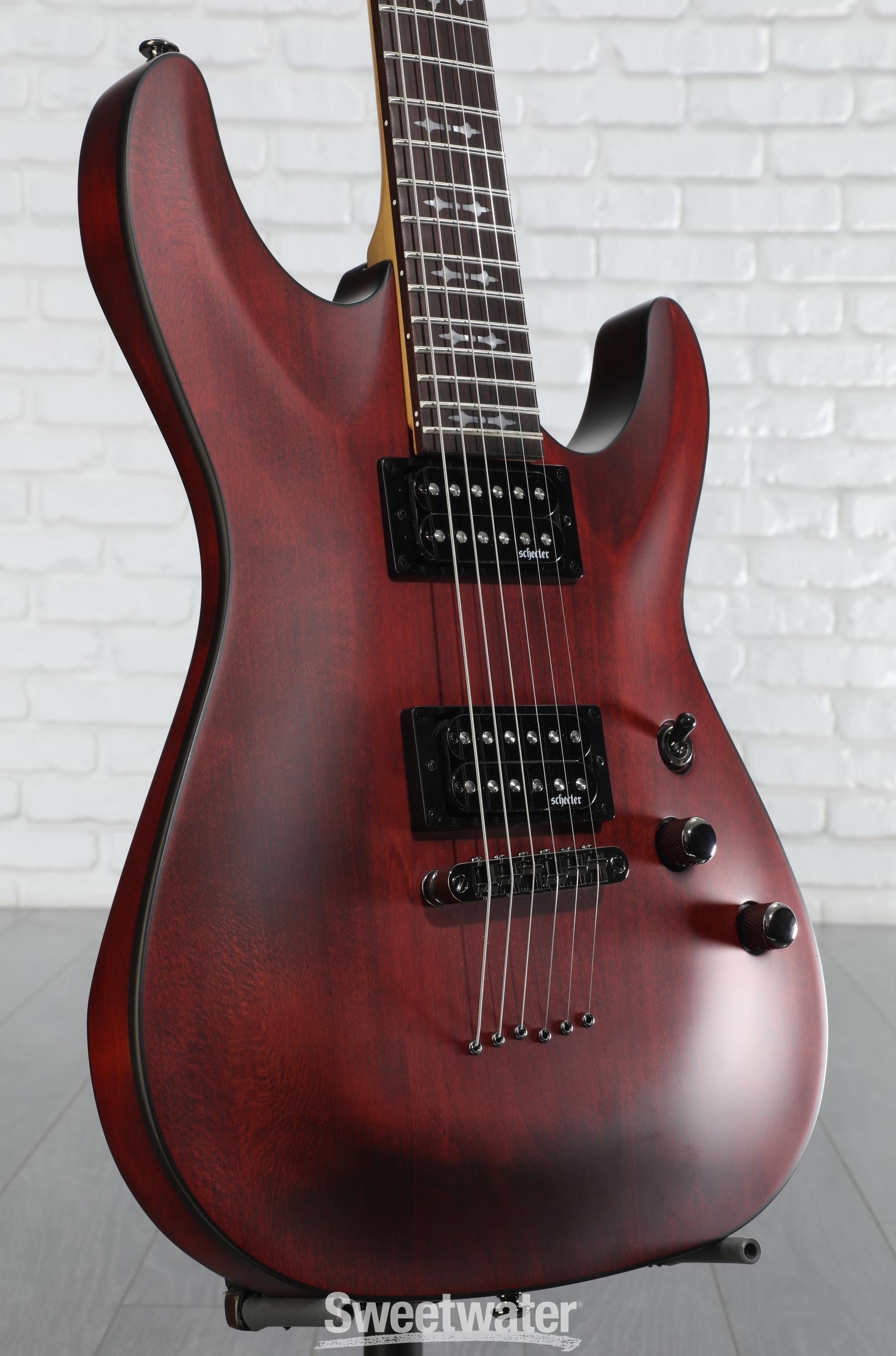 Schecter Omen-6 Electric Guitar - Walnut Satin | Sweetwater