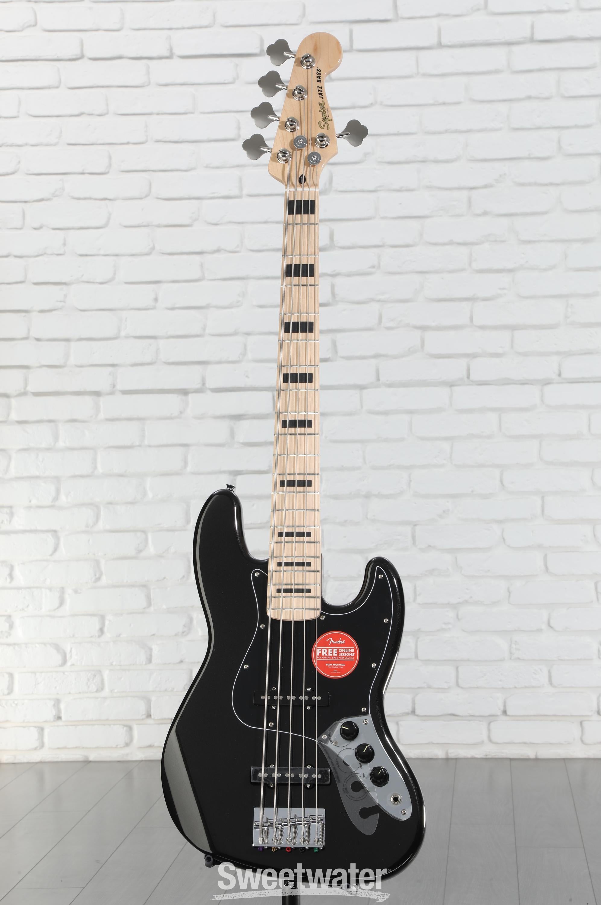 Squier 5弦 JazzBass Squier Affinity Series Active Jazz Bass V - Black | Sweetwater