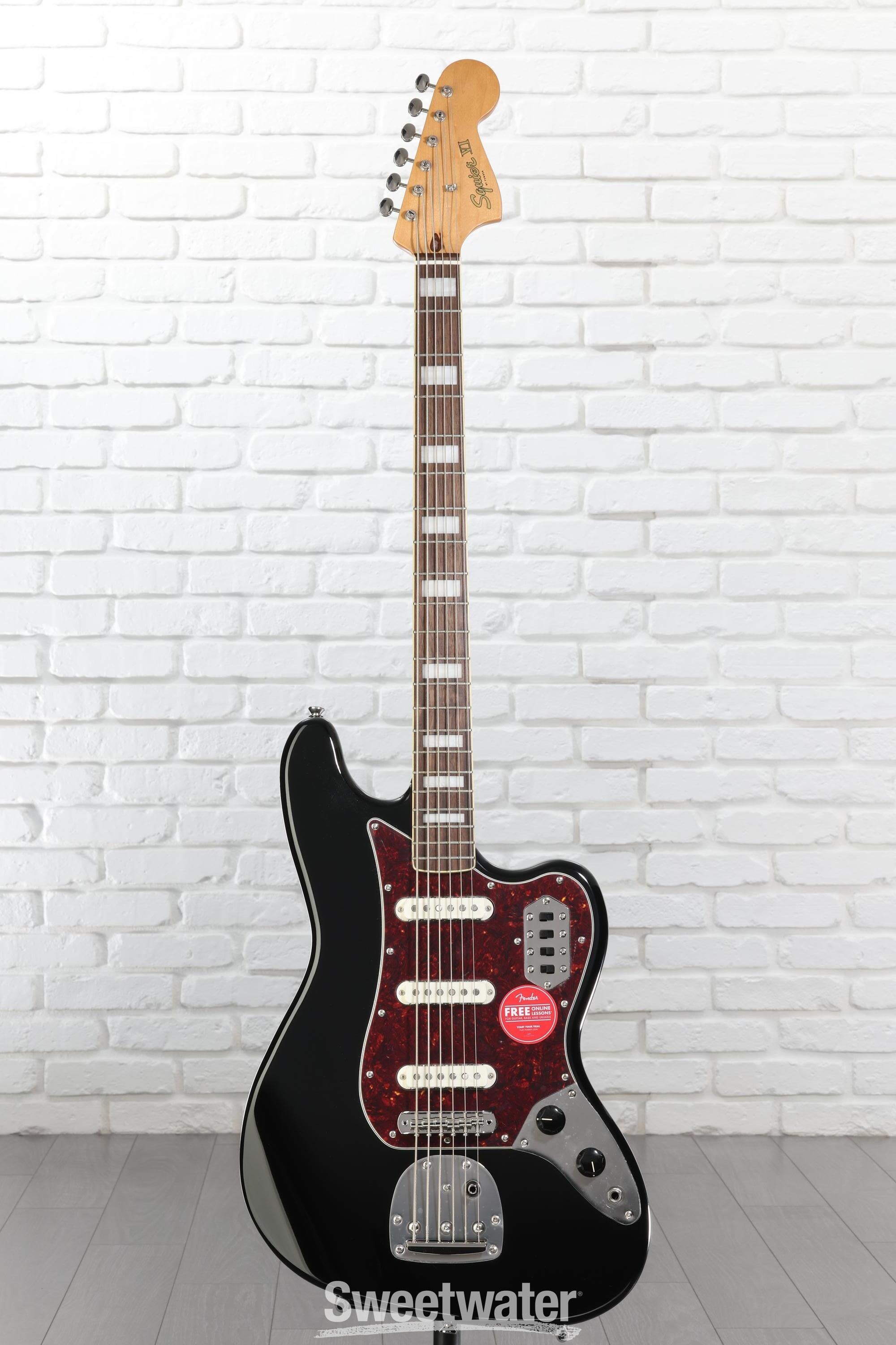 Squier Classic Vibe Bass VI Guitar - Black | Sweetwater